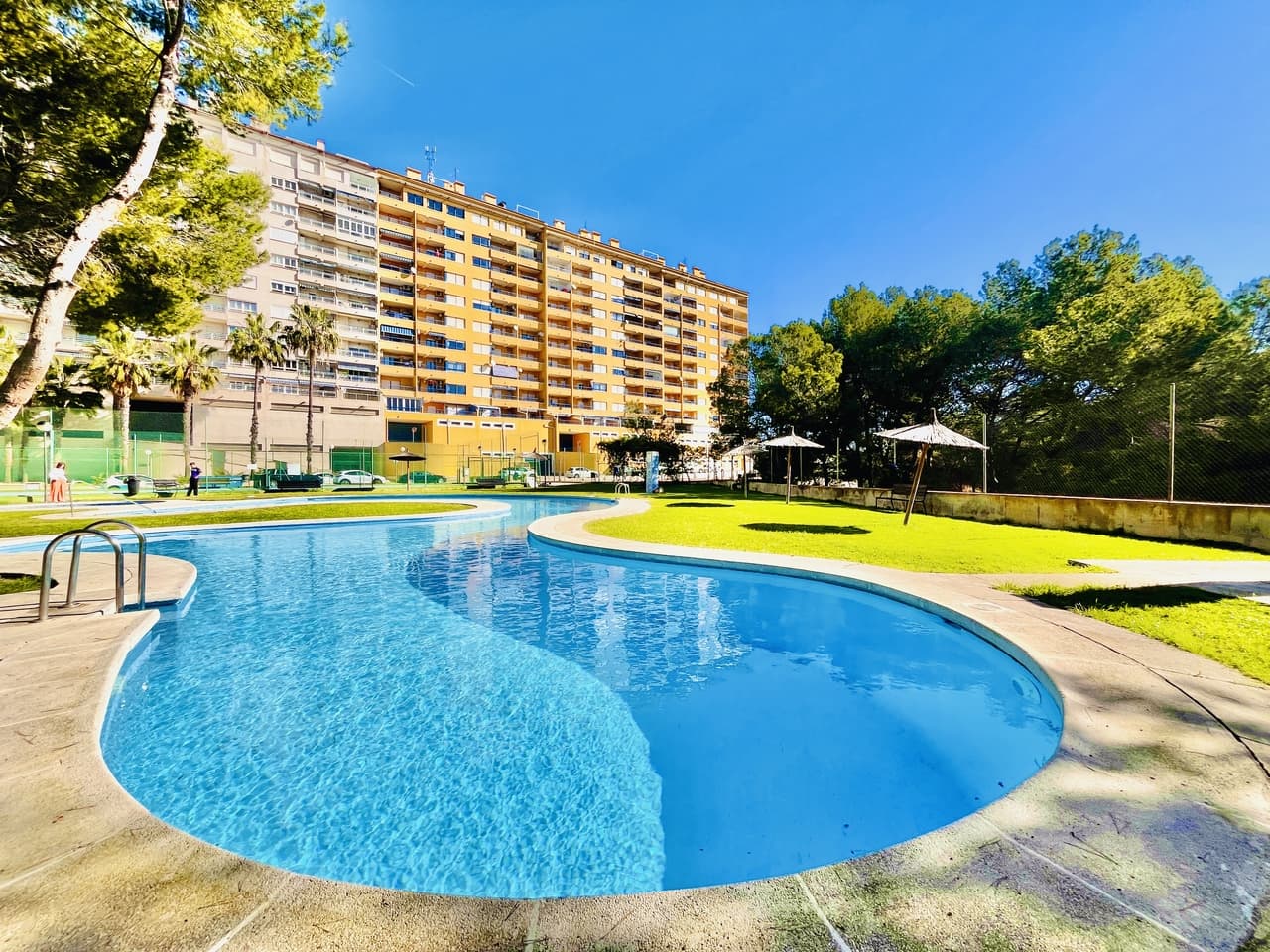 Step into this beautiful 2-bedroom, 1-bathroom apartment located on the 7th floor, offering breathtaking south-facing views over the picturesque Dehesa de Campoamor and the sparkling Mediterranean Sea. This ready to move in home is perfect for enjoying the Spanish sun and coastal lifestyle.Each bedroom comes with built-in wardrobes. The apartment is part of a well maintained community featuring lovely shared amenities, including a large communal pool and tennis courts. It also includes a private garage space and a handy storage room.Situated in a peaceful and quiet area, you're just a 15-minute walk to the stunning beaches of Campoamor. For food lovers, the renowned Spanish restaurant Las Villas is just a 5-minute walk away, where you can indulge in their famous paella and much more.The vibrant Cabo Roig strip, packed with bars, restaurants, shops, and entertainment, is only a 5-minute drive.This apartment truly offers the best of both worlds, tranquility and convenience. Don’t miss your chance to own a slice of paradise!