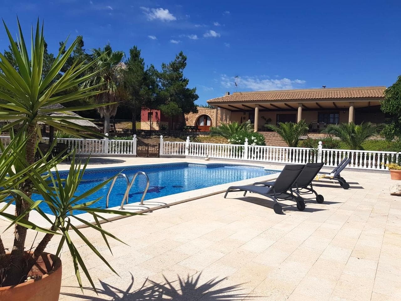 Set in the scenic countryside of El Esparragal, Murcia, this extraordinary country house offers a rare blend of rustic charm, modern comfort, and vast outdoor space. Perfect for nature lovers and those seeking a private retreat, this property is a hidden gem surrounded by natural beauty.The finca sits on an expansive 5,130 m² plot with a 1,000 m² living space, providing ample room for relaxation, entertainment, and endless possibilities. The outdoor area includes a 12x6 private pool, a 100 m² porch, and a beautifully maintained 4,000 m² garden, ideal for enjoying the serene surroundings. Additional outdoor features include a BBQ area, a terrace, and a carport with parking for up to 16 vehicles.Inside, the property is thoughtfully designed, blending authentic Spanish craftsmanship with modern amenities. The finca includes a spacious layout with all essential comforts such as air conditioning, heating, TV and telephone connections, and white goods. It is also furnished, making it ready to move in. A laundry room, storage room, and electricity provide added convenience for everyday living.The finca’s east-facing orientation allows for natural light to fill the home, creating a warm and inviting atmosphere. Located just a 10-minute drive from schools, shops, and other local amenities, this property provides the perfect balance between seclusion and convenience. The nearest airport is just 40km away, ensuring easy access for travel.With an energy rating in process, this exceptional finca presents a unique opportunity for anyone looking to embrace a tranquil countryside lifestyle without sacrificing modern comforts. Whether you're relaxing by the pool, hosting gatherings on the terrace, or simply enjoying the peaceful surroundings, this property is a true haven and a stunning piece of Murcia’s heritage.