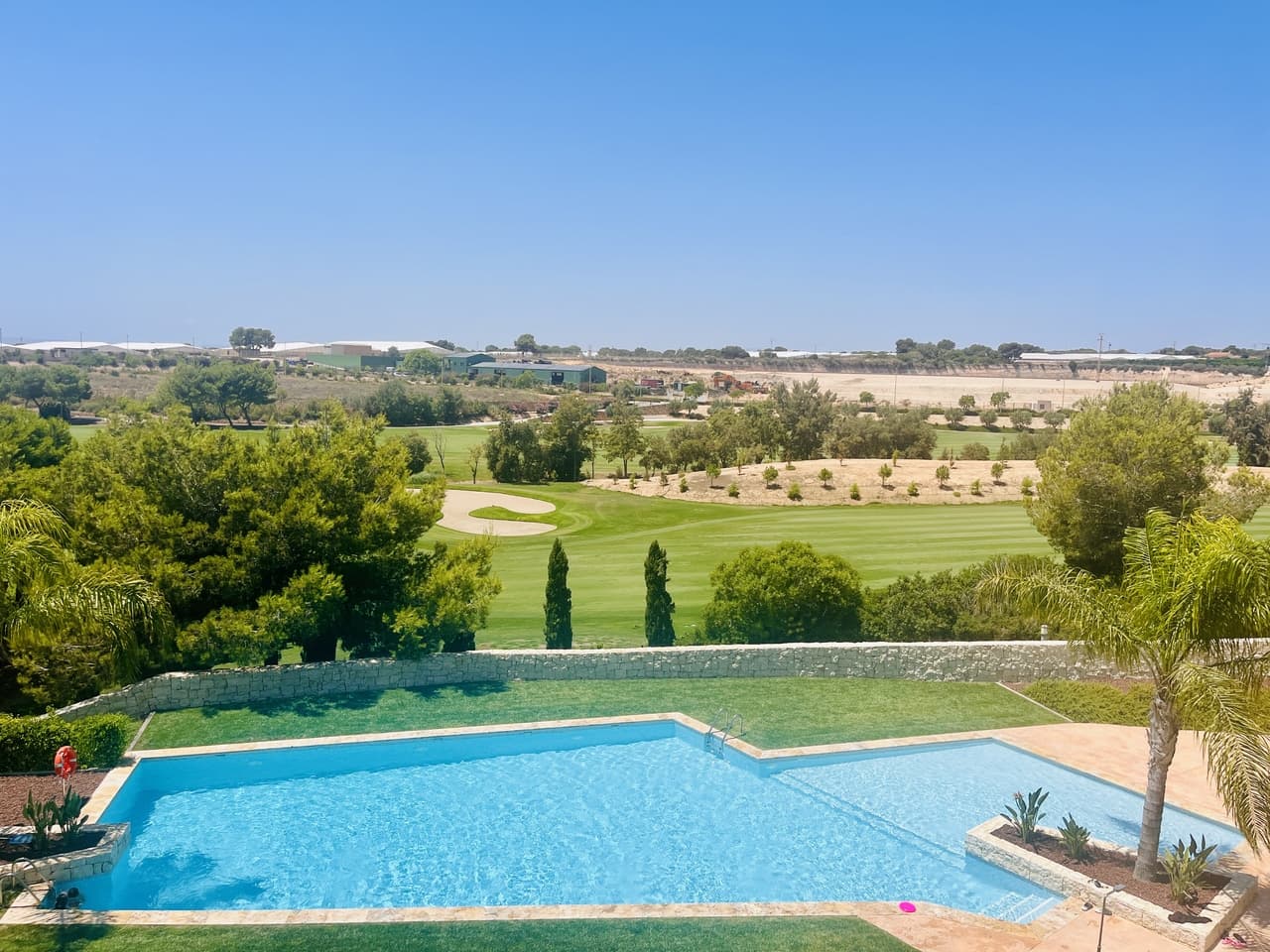 This beautifully presented 3-bedroom, 2-bathroom penthouse apartment offers a rare combination of comfort, style, and unbeatable views. Enjoy stunning pool views from your spacious main terrace, and soak up panoramic vistas of both the Mar Menor and Mediterranean Sea from your private rooftop solarium.Built with quality and convenience in mind, the apartment features an open and airy layout filled with natural light, modern finishes throughout, and is sold fully furnished,making it completely move-in ready. The southeast orientation ensures all-day sun, while ducted air conditioning provides year-round comfort.The highlight of the home is the private solarium, offering endless opportunities for relaxing, dining, and entertaining under the Spanish sun, all with breathtaking views stretching to the coastline.Residents also enjoy access to a well-maintained communal pool, landscaped gardens, and the prestigious 18-hole Lo Romero Golf Course right on your doorstep.Located just a 5-minute drive from the bustling town of Pilar de la Horadada and only 10 minutes from the beautiful sandy beaches of the Costa Blanca, this property is the perfect blend of peaceful golf-side living and coastal convenience.Whether you’re looking for a luxurious holiday retreat, a smart rental investment, or a full-time home, this penthouse ticks every box.
