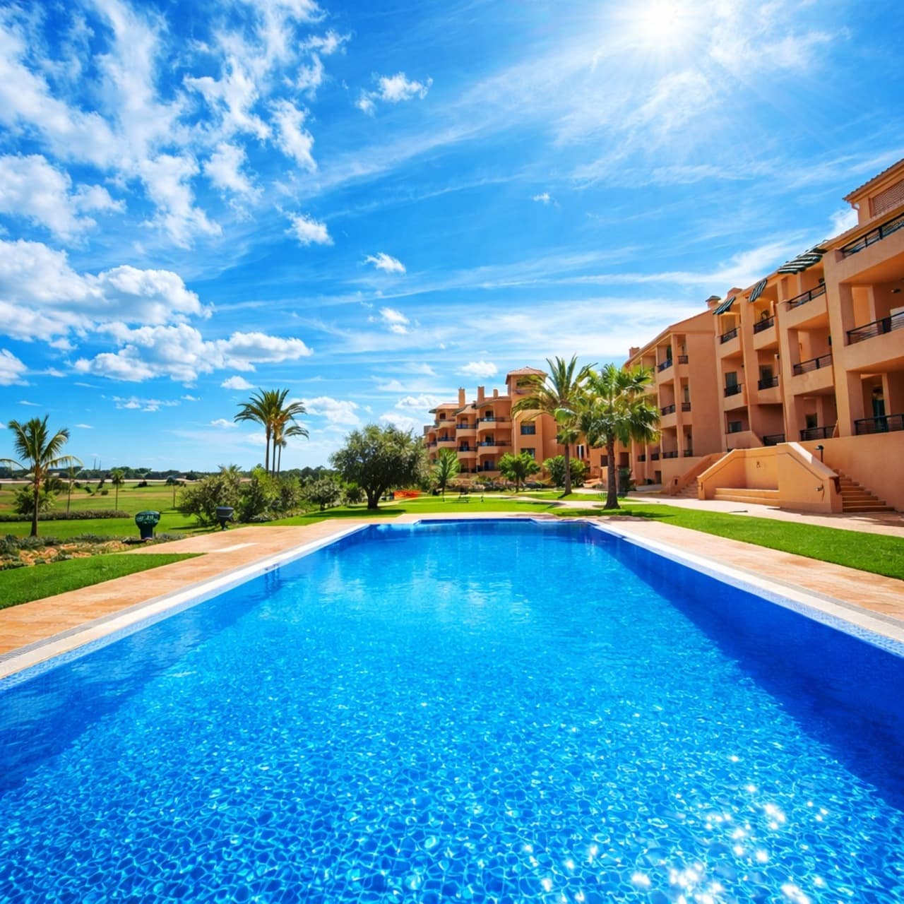 This stunning frontline ground-floor apartment is located in the prestigious La Serena Golf resort, offering breathtaking views across the golf course and the sparkling waters of the Mar Menor.Set within a beautifully maintained community, residents enjoy access to a communal swimming pool overlooking the golf course, creating the perfect setting to relax and take in the spectacular surroundings.The property boasts a large private terrace with golf and sea views, an ideal space for outdoor dining, entertaining, or simply enjoying the Mediterranean sunshine.As you enter the apartment, you are welcomed by a spacious entrance hallway that leads into the bright and modern living and dining area, designed to maximise natural light and the incredible views. The home also features a separate fully equipped kitchen, offering both practicality and generous storage space.The apartment offers three comfortable bedrooms, including a master bedroom with its own en-suite bathroom. The two additional bedrooms share a modern family bathroom, making the layout perfect for families or visiting guests. One of the guest bedrooms also provides direct access to a sunny rear terrace, adding another private outdoor space to enjoy.Additional features includes a private parking space in the underground garage and a storage room, providing excellent convenience and extra space.Located just minutes from the beaches, restaurants, and marina of Los Alcázares, this exceptional apartment offers the perfect combination of luxury living, stunning views, and an unbeatable golf-front location.A fantastic opportunity for a permanent residence, holiday home, or investment property on the beautiful Costa Cálida.