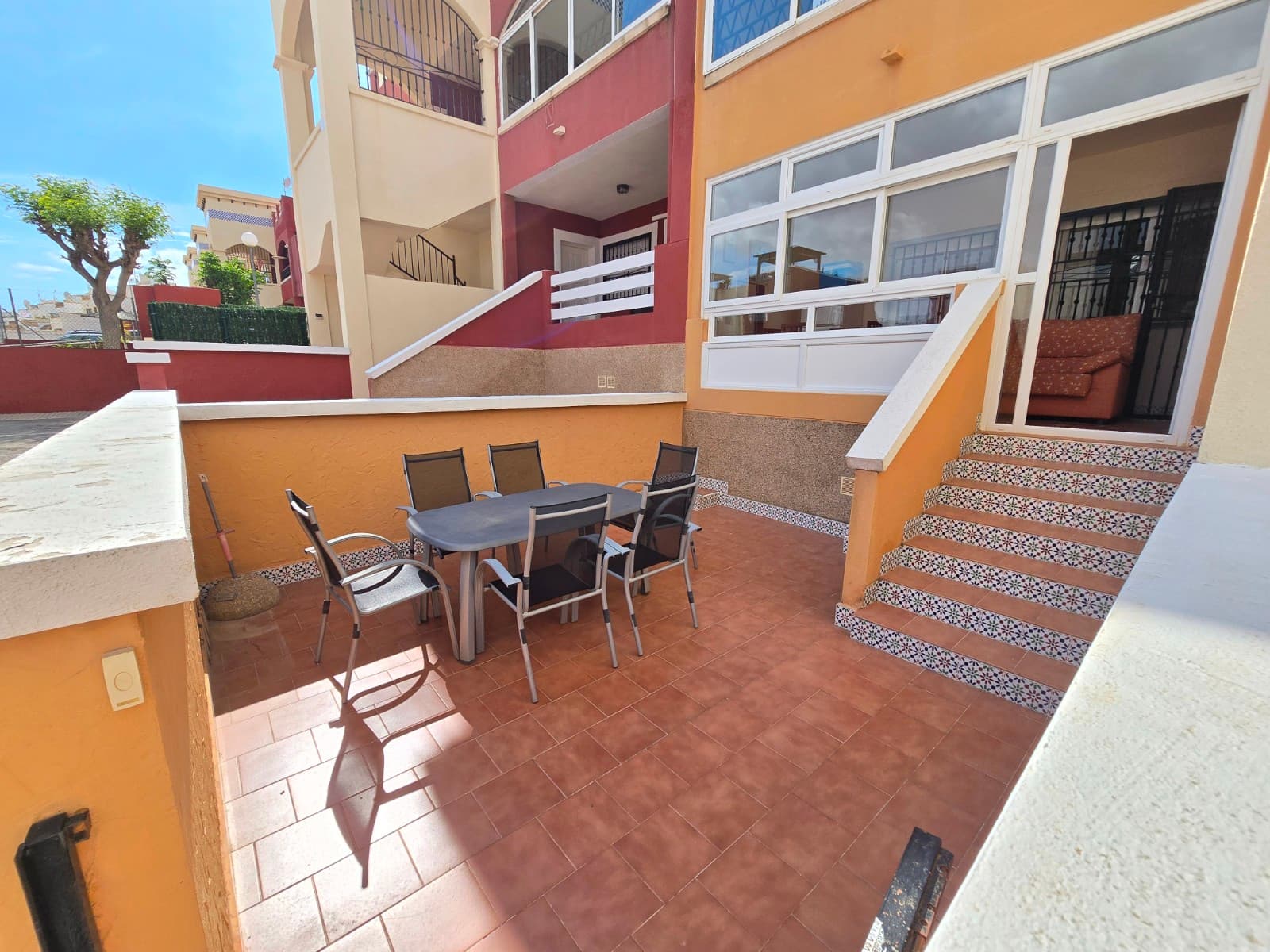 This charming ground-floor apartment in Los Altos offers everything for those seeking comfortable living or a sunny retreat on the Costa Blanca. The property features two spacious bedrooms and two bathrooms, making it ideal for both permanent residence and holiday use.The refurbished kitchen is modern and fully functional, perfect for those who love to cook and enjoy spending time at home. Thanks to the two terraces and the covered porch, you can enjoy the sun or shade in peace at any time of day.The apartment is being sold partially furnished and is fitted with infrared panels for additional heating, providing extra comfort during the cooler months.Within the well-maintained residential complex, you can make use of the communal swimming pool and the lovely communal garden, ideal for relaxing under the Spanish sun.The location is excellent: within walking distance of bars, shops and restaurants, putting all daily amenities within easy reach. Furthermore, the sea is just 5 kilometres away, so you can enjoy the beach and the sea in a matter of minutes.An ideal home for those seeking comfort, a good location and the true Mediterranean lifestyle in Orihuela Costa.SUMA: euros per year.Community fees: 300 euros/year.