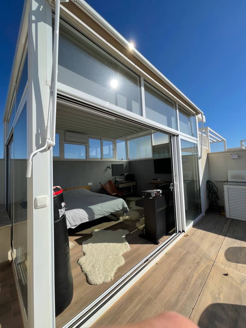 A penthouse is for sale in the Las Colinas Golf area in Orihuela Costa. The 170 m2 apartment has two bedrooms, two bathrooms, a kitchen combined with a living room, which has access to a large balcony. On the second level of the apartment, there is a huge terrace with a magnificent view of the golf course.The price includes a parking space for a car.The residential complex has a communal swimming pool.When buying property in Spain, it is possible to obtain residency. Our company helps to arrange any type of residency permit.