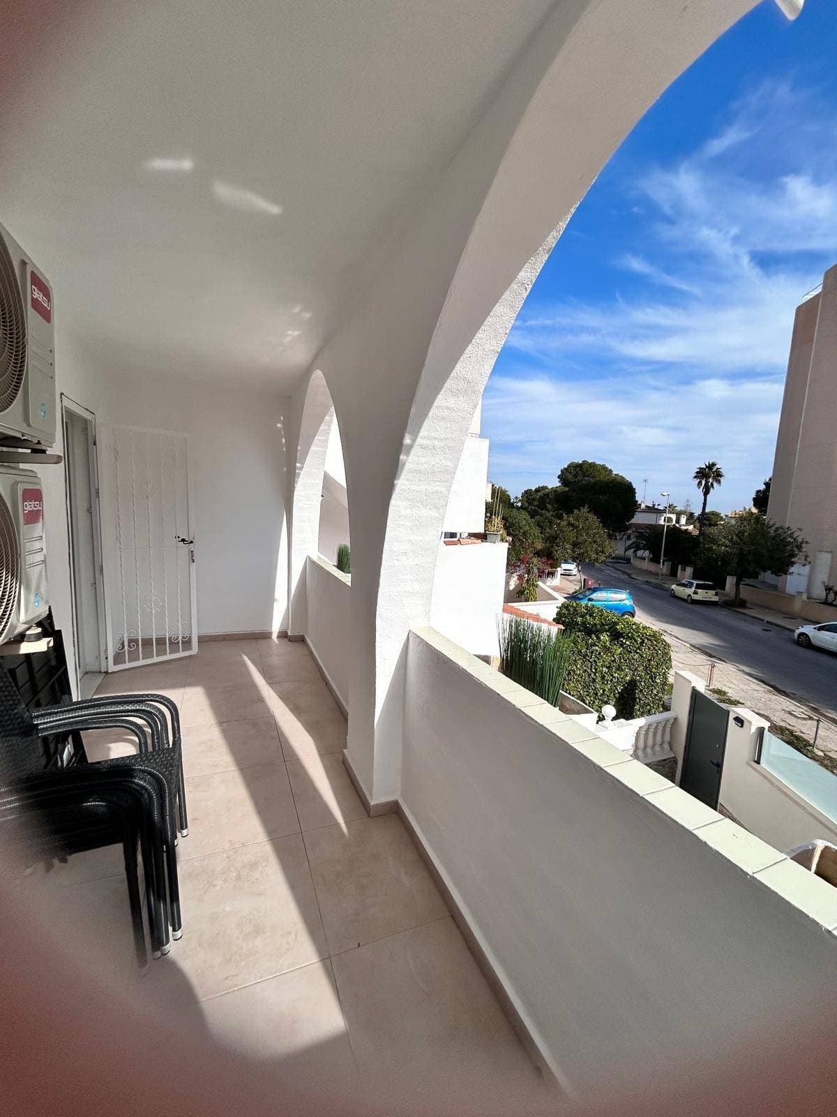 Discover this charming apartment in the sought-after Cabo Roig area on the beautiful Costa Blanca. Priced at an attractive €187,950, this renovated property offers a built area of ​​60 m² and a usable area of ​​55 m², ideal for enjoying Mediterranean living. Its southeast orientation ensures sunshine throughout the day. Just 300 meters from the sea, you can revel in sunny days by the beach. The apartment features one double bedroom and one single bedroom, providing comfort for both you and your guests. It also has a fully equipped bathroom. Additional features include a welcoming terrace where you can relax outdoors while enjoying pleasant views surrounded by green trees; its bright, airy feel ensures plenty of natural light. Located near bus stops, it offers easy access to any destination, and major shopping centers, hospitals, and schools cater to all your daily needs. There are also children's play areas nearby, perfect for families. With these amenities, don't miss this unique opportunity! Contact us now!