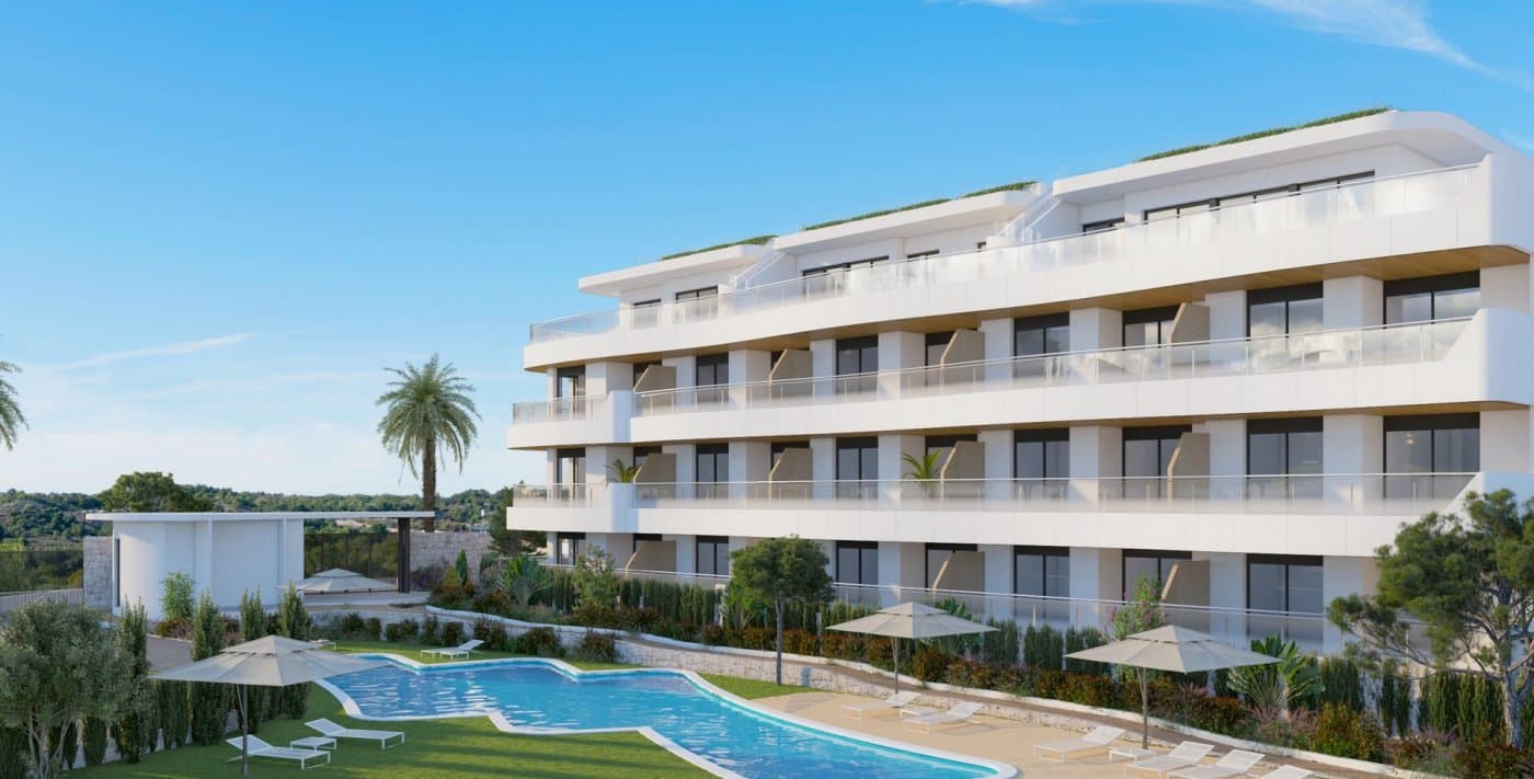 NEW BUILD RESIDENTIAL AT PLAYA FLAMENCA!!!

 From a well established developer we are proud to offer this just released new residential just 500 m away from sea at popular Playa Flamenca (Orihuela Costa).

 Residential with nice comunal pools, jacuzzis and nice common gardens. All services like supermarkets, bars and restaurants, etc are within walking distance in a very central spot at Orihuela Costa.

 Wide variety of types to choose from: studios, 1, 2 or 3 bedroom apartments. Low floors with private gardens or top floors with private solariums. All houses come with a parking space and a storage room included in the price.

 Zenia Boulevard shopping center 1km away and several golf courses like Villamartin, Campoamor within 5 km from this residential will make an ideal location for your holidays or your permanent living.