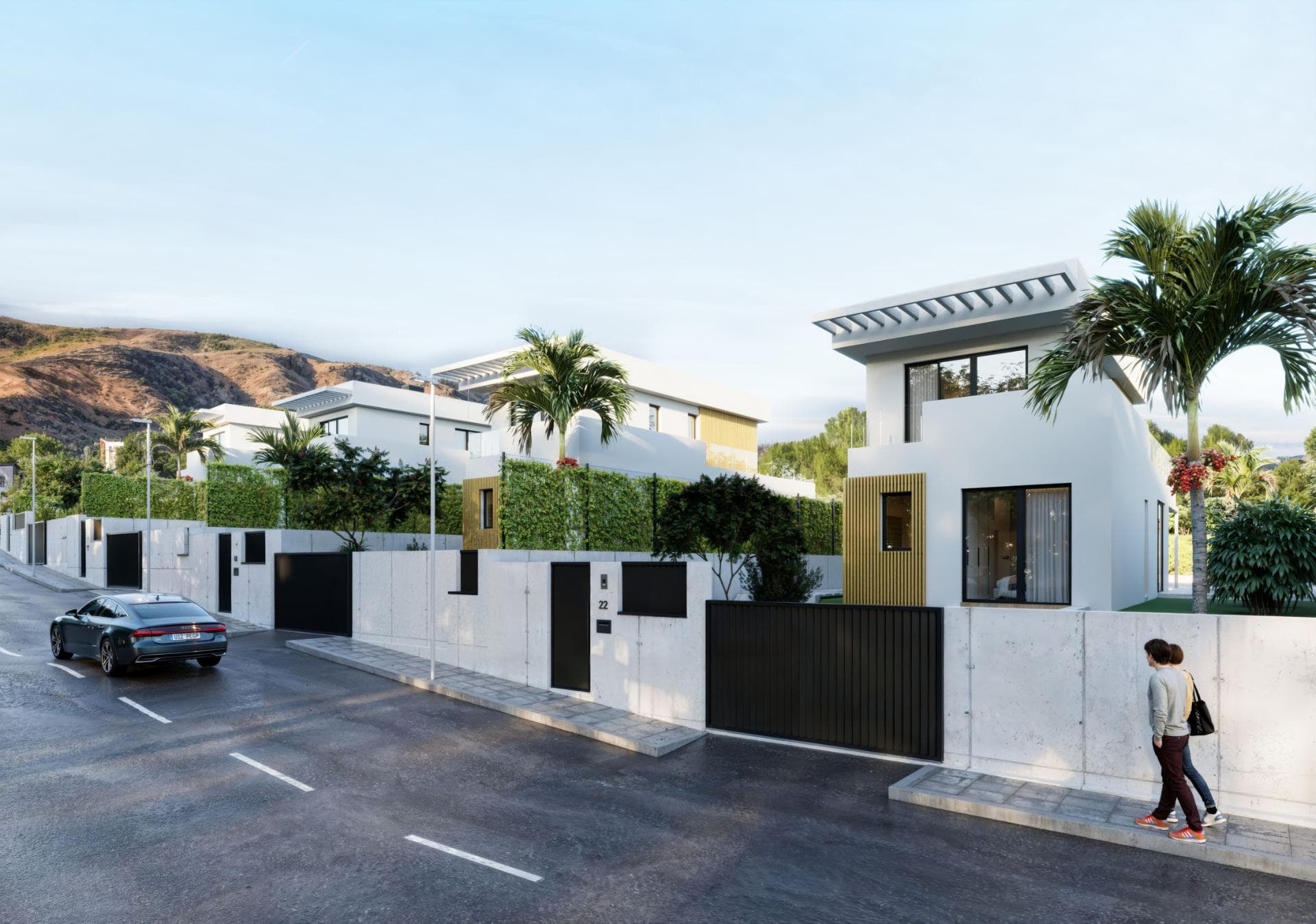 NEW BUILD VILLAS IN FINESTRAT

 New Build residential of 9 villas in Finestrat, in Sierra Cortina – one of the best urbanizations on Costa Blanca.

 Residential consist of 4 different types of dwellings adopted from the needs of clients. Some of the models comes build over 1 or 2 floors, with underbuild , solarium. 

 All villas has 3 bedrooms, 2 or 3 bathrooms, open plan kitchen with lounge, build-in wardrobes, air conditioning and aerothermal, equipped kitchen, private garden with pool and parking.

 Residential located in the Sierra Cortina resort complex, ​next to two golf courses, theme parks, a large shopping centre and a few minutes from the beaches of Benidorm.

 Finestrat located in the Marina Baixa region of the Costa Blanca, close to neighbouring Benidorm and about 40 kilometres from the city of Alicante and the international airport. 

 The village is situated on the mountainside of Puig Campana and offers beautiful views of the mountains, the coast and the Mediterranean Sea.