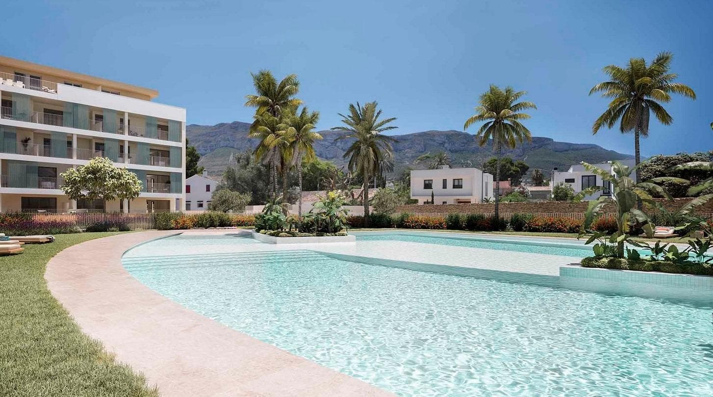 NYBYGG BOLIGKOMPLEKS I DENIA

 Eksklusiv kampanje for New Build med uslåelige kvaliteter i Denia.

 Boligkompleks med leiligheter og toppleiligheter med 2, 3 og 4 soverom.

 Alle typer har en terrasse. garasje og bod .

 Boligkompleks med svømmebasseng for voksne og basseng for barna, sosiale lokaler og utstyrt treningsstudio er bare noen av fordelene med denne utviklingen.

 Alt, ett skritt unna havet og med utsikt over Denia og det fantastiske Montgó-massivet.

 Denia er et populært badested som ligger på Costa Blanca nær byen Alicante og oversett av Montgo-fjellkjeden.

 Byen har en av de viktigste havnene og marinaene i regionen med en stor fiskeflåte og fergeforbindelser til Ibiza og Mallorca, havnen og marinaen har gjort Denia til en ganske velstående by de siste 40 årene.

 Med en gjennomsnittstemperatur på 20-C er Denia en ideell ferie- eller helårsdestinasjon, et attraktivt feriested med en fengslende gamleby, fine restauranter og strålende strender som strekker seg over mange kilometer.

 Denia ligger 1 time fra Alicante og Valencias flyplasser.