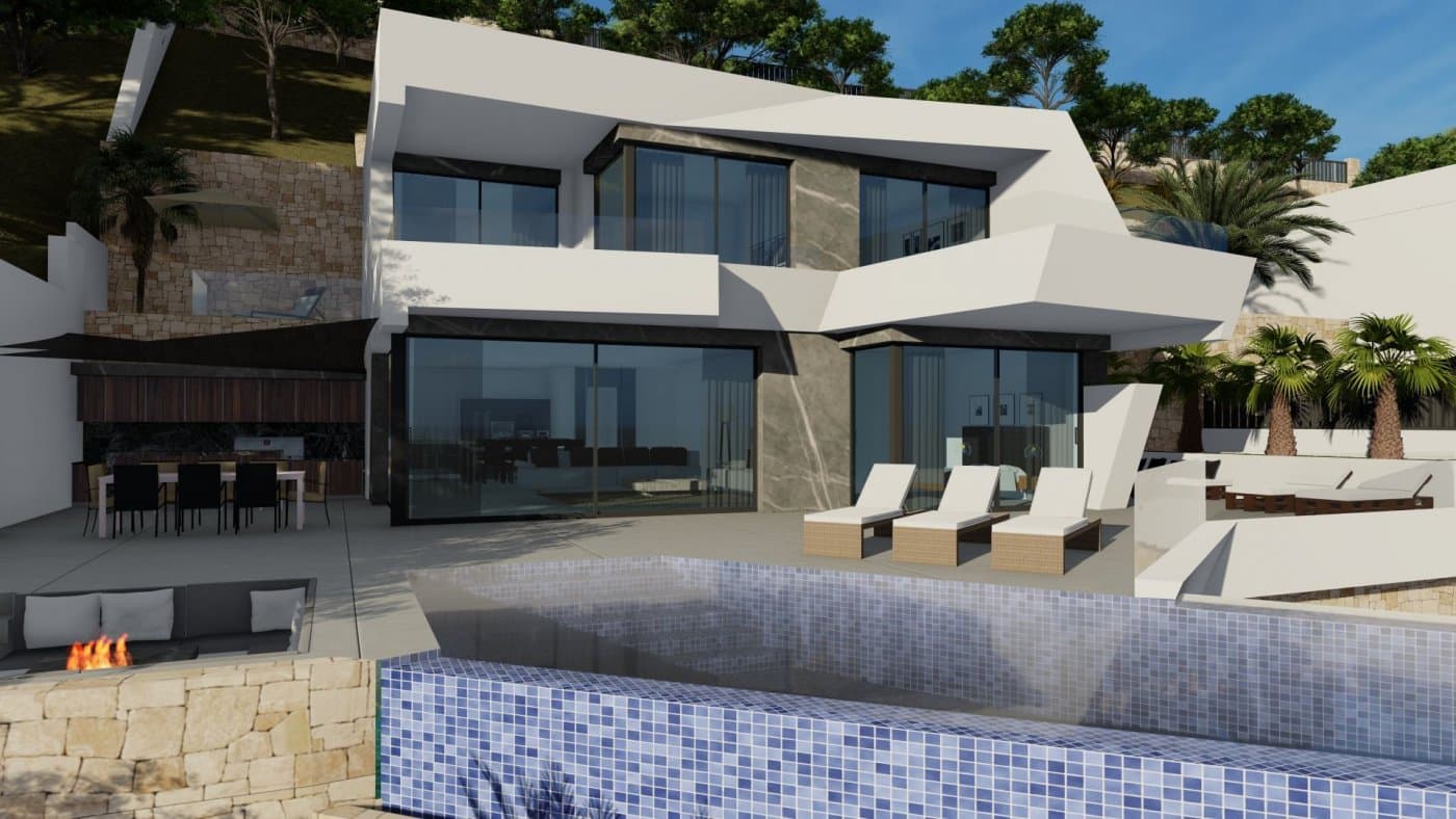 VILLA DE LUJO DE OBRA NUEVA CON VISTAS ESPECTACULARES EN CALPE

 Villa de nueva construcción en Calpe con vistas panorámicas de todo Calpe.

 Villa construida en 3 niveles, conectados por un ascensor interior. 

 Villa de nueva construcción dispone de 4 dormitorios, 5 baños, aseo de invitados, cocina abierta con el salón, armarios empotrados, jardín privado con, aire acondicionado, ascensor, garaje, parking, barbacoa, porche, jacuzzi, trastero, electrodomésticos,

 Situado en la urbanización Maryvilla en Calpe, a poca distancia de la playa y de todos los servicios necesarios.

 Calpe, una de las poblaciones de La Marina Alta, se encuentra en la costa norte de la provincia de Alicante, rodeada por las poblaciones de Altea, Benidorm, Teulada-Moraira, Benissa.

 Calpe tiene una maravillosa mezcla de antigua cultura valenciana y modernas instalaciones turísticas. Es una gran base desde la que explorar la zona local o disfrutar de las numerosas playas locales. Sólo Calpe tiene tres de las más bellas playas de arena de la costa.

 Calpe también cuenta con dos clubes de vela: Real Club Náutico de Calpe y Club Náutico de Puerto Blanco.

 El pueblo pesquero de Calpe ahora se ha transformado en un imán turístico, la ciudad se encuentra en una ubicación ideal, de fácil acceso por la autopista A7 y la N332 que va desde Valencia a Alicante; es aproximadamente 1 hora en coche desde el aeropuerto de Alicante y 1,5 horas al aeropuerto de Valencia.