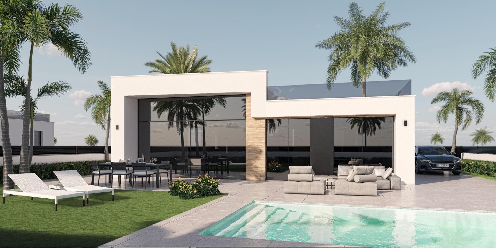 NYBYGDE VILLAER I CONDADO DE ALHAMA GOLFBANE

Nybygg boligkompleks av villaer i Condado de Alhama.

Villaer med 2 bad, 2 bad, åpen kjøkkenløsning med stue, garderober, terrasse, privat solarium og parkeringsplass i hagen.

Et alternativ privat svømmebasseng mot en ekstra kostnad.

INKLUDERT i prisen:
- TILDELT PARKERINGSPLASS i den private hagen. 
- SOLARIUM med utvendig trapp.
- BAD: dusjskjermer, forfengelighet, speil og LED-belysning innebygd i det falske taket.
- KJØKKEN: avtrekksvifte, LED-belysning innebygd i taket.
- AIR CONDITIONING forhåndsinstallert. 
- Innebygde skap er foret.
- ELEKTRISKE PERSIENNER.
- AEROTHERMIA-system.
- Installasjon av vannmyknere. 
- LADEPUNKT for installasjon av ELEKTRISK &amp; HYBRID KJØRETØY.


Ligger i det private lukkede golfanlegget Condado de Alhama, mellom Alhama de Murcia og Mazarrón.

Condado de Alhama Golf Resort er et fantastisk golfanlegg med mange fasiliteter og tjenester. Et kjøpesenter, et sportssenter, en rekke barer og restauranter, supermarkeder og over 25 felles svømmebassenger og hager.

Condado de Alhama Golf Resort har sin egen Jack Nicklaus-designede golfbane og ligger bare 15 minutter fra de vakre strendene i Bolnuevo og Mazarron.
Mazarron har over 35 km kystlinje, hvorav mye er uberørt kystlinje. Mange strender i Mazarron-bukten har blitt tildelt det blå flagget for sin kvalitet.

Condado de Alhama Golf Resort ligger bare 20 minutter fra den nye internasjonale flyplassen Corvera.