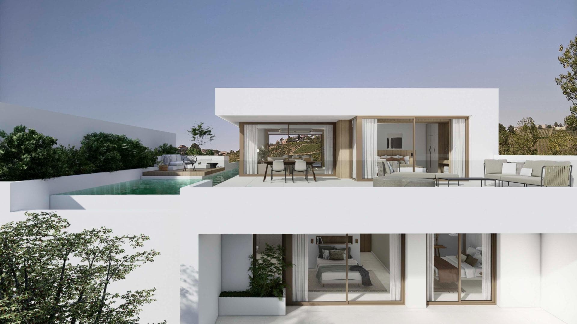 VILLAS DE OBRA NUEVA EN FINESTRAT&#13;&#13;Promoción de obra nueva de 11 villas de lujo en Finestrat.&#13;&#13;El residencial consta de 3 tipos diferentes de casas adaptadas a las necesidades de los clientes. Algunos de los modelos están construidos en 1 o 2 plantas, con sótano.&#13;&#13;Todas las villas tienen 3 dormitorios, 3 baños, aseo de invitados, cocina americana con salón, armarios empotrados, sótano con garaje doble, jardín privado con piscina y vistas al mar.&#13;&#13;Residencial situado en Finestrat, cerca de dos campos de golf, parques temáticos, un gran centro comercial y a pocos minutos de las playas de Benidorm.&#13;&#13;Finestrat está situado en la comarca de la Marina Baixa de la Costa Blanca, cerca de la vecina Benidorm y a unos 40 kilómetros de la ciudad de Alicante y del aeropuerto internacional.&#13;&#13;El pueblo está situado en la ladera del Puig Campana y ofrece hermosas vistas de la montaña, la costa y el mar Mediterráneo.&#13;