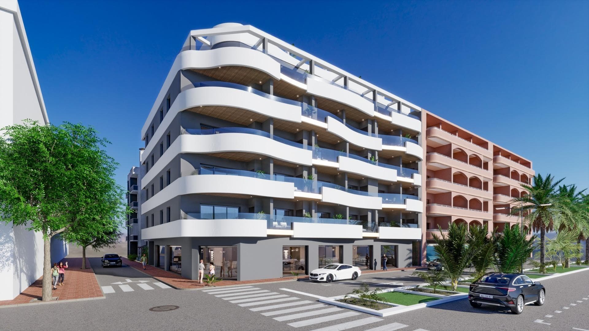 NEW BUILD PENTHOUSES IN TORREVIEJA

New Build avant-garde design five-storey development in Torrevieja with 34 exclusive properties offers a variety of living options, from stylish apartments to penthouses with breathtaking panoramic views.

Every corner of residential has been carefully planned to maximise space and natural light, creating bright and welcoming environments that invite well-being. 

Residential majestically located in the heart of Torrevieja, consolidating itself as a residential development full of elegance and modernity. Its strategic location ensures that residents will feel part of this amazing city with easy access to a variety of services and attractions.

It is a unique opportunity to invest in a sophisticated lifestyle in the heart of Torrevieja!

Its unrivalled location, avant-garde design and meticulous attention to detail ensure that this residential development is much more than a place to live: it is a home where dreams take shape and life is lived to the fullest.

Torrevieja is a Spanish town in the province of Alicante, on the Costa Blanca.
It is known for its typically Mediterranean climate and coastline. It has boardwalks with resorts along its sandy beaches.

The small Museum of the Sea and Salt houses exhibitions on the fishing and salt history of the city.

In the interior, the Lagunas de La Mata-Torrevieja Natural Park has trails and two salty lagoons, one pink and the other green.

Alicante airport located 40 minutes away and Murcia airport about 1 hour away.