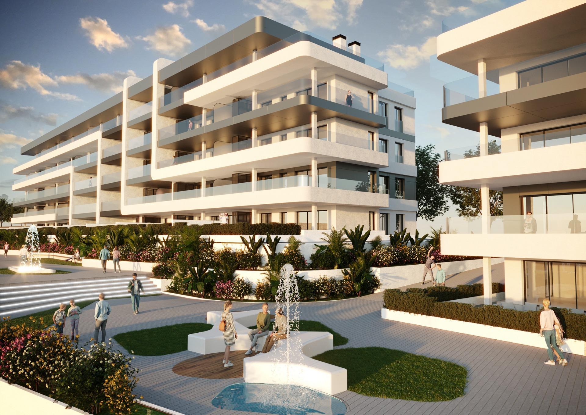 COMPLEJO RESIDENCIAL DE OBRA NUEVA CERCA DE MUTXAMELVen a vivir en un complejo en una zona con una alta calidad de vida, situado en el campo de golf de Bonalba con impresionantes vistas al mar cerca de Mutxamel, a poca distancia del aeropuerto de Alicante, la ciudad de Alicante y las playas....El complejo residencial dispone de apartamentos de 2 y 3 dormitorios con amplias terrazas, y villas de 2, 3 y 4 dormitorios. Un hogar de ensueño donde creará los mejores recuerdos de su vida.Viviendas exclusivas con todos los servicios necesarios al alcance de la mano. Relájese después de un largo día de trabajo en la piscina del complejo. Cada rincón ha sido desarrollado con atención al detalle. Querrá invitar a amigos y familiares a disfrutar de su espaciosa casa de dos, tres o cuatro dormitorios cada fin de semana.Disfrute de la vida de sus sueños en el complejo: carreras matutinas; un relajante baño en la piscina del complejo; una encantadora comida con amigos y familiares en el Club Social; y una tarde de diversión con los niños en las zonas infantiles. Y todo ello en un entorno exclusivo a pocos pasos de una relajante partida de golf.Ya sea solo, con su mascota o con sus seres queridos, cada rincón que visite está diseñado para proporcionarle confort visual y mantenerle a usted y a los suyos a salvo. Durante sus paseos por las zonas comunes del complejo, podrá encontrar:Una gran fuente acabada en azulejos azules.Una zona junto a la piscina con césped natural.Mobiliario repartido por toda la parcela en el que descansar y contemplar las vistas del complejo.Pequeñas zonas de césped artificial y cerámica en tono madera lustrosa.El complejo está totalmente vallado con video portero para su seguridad y la de los que más le importan.Edificios y arquitectura de gran elegancia y estilo contemporáneo que le cautivarán.Por si disfrutar de un espacio con un estilo impecable no fuera suficiente, tu nuevo hogar junto al campo de golf de Bonalba contará con amplias terrazas equipadas con barandillas de cristal que te permitirán contemplar las vistas al mar con un detalle impecable. Imagínese despertarse cada mañana para enfrentarse al extraordinario amanecer alicantino. Desayune con la mejor luz de España: la luz del Mediterráneo.