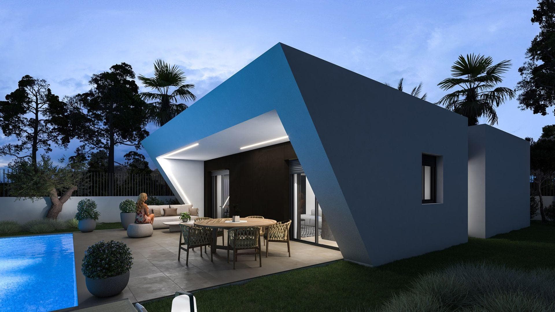 NEW BUILD VILLAS IN MONFORTE DEL CID

New Build villas in Monforte del Cid, with the golf course just 3 minutes from home and right next to the cities of Alicante and Elche, where you will find a wide range of culture, gastronomy, entertainment and course coast. 
The golden sand beaches of the Mediterranean just a step away from your new home, a space where you can enjoy days of sun and sea at any time.
Villas located 3 minutes from the sports center of the Alenda Golf golf course, making it the perfect location to enjoy the peace of a quiet urbanization but have all the services next to the house (Just 12 minutes away from Alicante-Elche Airport). The urbanization is a community that brings together the best of modern life and the tranquility of the natural environment (No community fees).
Discover the elegance and comfort of this beautiful independent villa of 108m2 or 128m2 (possibility of two home sizes), designed to offer you an exceptional lifestyle, all on the ground floor. 
Located in the prestigious Urbanization, this property gives you a unique and quality living experience. On plots from 618m2, providing you with ample space to enjoy both indoors and outdoors.
Enjoy the privacy offered by this independent villa, where you can relax in your own garden, create an oasis of tranquility, or even add a swimming pool to enjoy the warm summer days.

The house is distributed in two large areas:
Day area: Where we find a spacious living-dining room with an open office-type kitchen (kitchen furniture included) that connects with the large modern porch through its two large windows, giving way to the outdoor garden area and why no… to the pool. Light floods every corner thanks to the large windows in the living room, which open to the porch, a modern and functional space that invites you to enjoy the outdoors to the fullest. Imagine spending afternoons with family and friends, surrounded by a serene and natural environment. As an extra space, it has a 
laundry area strategically placed in the distribution of the home where it will be very easily accessible from any point in the home.
Night or rest area: In this area we find 3 bedrooms. The master bedroom has a large dressing room and en-suite bathroom. In addition, a second bathroom to serve the rest of the bedrooms and housing.

Here you will not only find a residential community, but a place where nature and elegance intertwine to provide you with an unmatched lifestyle. Whether to establish your permanent residence, to enjoy a vacation home or if you want to invest in your future, this villa is perfect for you.


Private urbanisation close to the main cities of the province of Alicante, 15 minutes drive from Elche and Alicante, as well as the airport and the best beaches.
Development is located in a peaceful setting close to the Alenda Golf Course in Monforte del Cid.