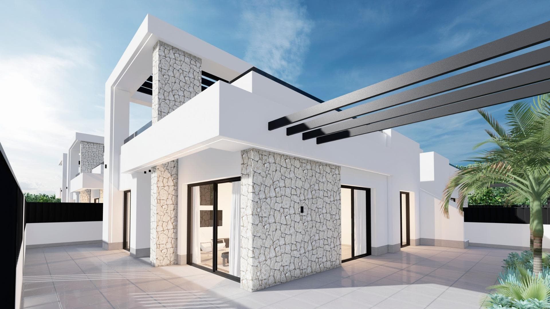 QUADS DE OBRA NUEVA EN COMPLEJO PRIVADO EN LA PROVINCIA DE MURCIA

Quads modernos de obra nueva con 3 dormitorios, 2 baños, cocina americana con amplio salón todo en una sola planta, armarios empotrados, gran sótano impresionante multiusos totalmente terminado y solarium con piscina privada.

Propiedades modernas situadas en una excelente posición central cerca de la laguna. 

Complejo privado cerrado con una entrada de acceso principal y seguridad las 24 horas. El complejo está diseñado en torno a una impresionante zona verde de 126.000 m2.

Cuenta con senderos para caminar y montar en bicicleta, instalaciones deportivas, pistas de pádel y tenis, un campo de minigolf, jardines, parques para perros, zonas de ocio, casa club..... También en la zona central se encuentra la joya del complejo, un lago artificial de aguas cristalinas de casi 17.000m2 de superficie acuática, rodeado de playas de arena blanca y palmeras, trayendo un trozo del Caribe a la Región de Murcia.

Hay 2 islas en el lago, una de ellas tiene su propio bar, también hay "Chiringuitos de playa" repartidos por el lago.

El complejo está estratégicamente situado a menos de 4 km de la playa y de la localidad de Los Alcázares, donde se pueden practicar diversos deportes náuticos, rodeado de varios campos de golf y de la ciudad de Cartagena a menos de 15 minutos en coche y a 22 km del aeropuerto de Murcia, teniendo por tanto una amplia oferta cultural, gastronómica y deportiva a su alcance.