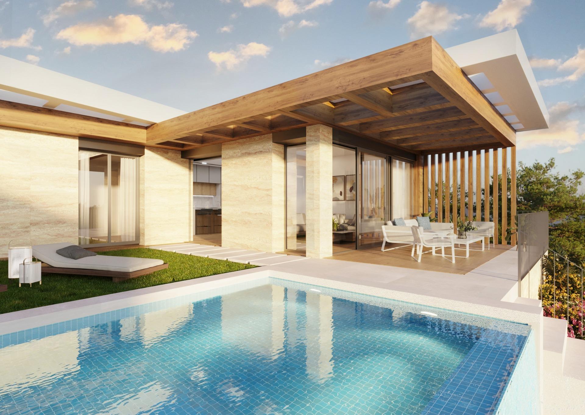 VILLAS DE OBRA NUEVA EN POLOP

Nueva promoción de villas en Polop, le ofrece un espacio donde vivir plenamente el estilo de vida mediterráneo. 

Elija entre villas de 2 y 3 dormitorios en Polop diseñadas para captar la esencia del Mediterráneo y disfrutar del entorno en zonas exteriores.

Lo más destacado de este proyecto son sus impresionantes vistas panorámicas de dos lugares únicos: la bahía de Altea con su mar azul profundo y las majestuosas montañas de Alicante con sus picos y vegetación.

Déjate hipnotizar por estas increíbles vistas desde las terrazas de estas casas en Polop que además cuentan con amplios espacios que invitan a aprovechar el excepcional clima de la Costa Blanca y que podrás personalizar según tus preferencias. Sus dimensiones son ideales para instalar mesas, sillas, tumbonas o cualquier mobiliario de exterior que desee.

El proyecto está pensado y diseñado para disfrutar del aire libre, no sólo con terrazas, sino también con jardines, porches y solariums en cada vivienda. Además, la mayoría de las casas en Polop ofrecen la opción de añadir una piscina privada (infinita o no, dependiendo de las características de la parcela). Alternativamente, quienes opten por una casa de una sola planta pueden optar por instalar un jacuzzi en el solarium.

La distribución de estas villas está pensada para proporcionar comodidad en su día a día, con cocinas de concepto abierto totalmente equipadas, que incluyen placa de cocción, placa de inducción, horno, campana extractora y fregadero. Los baños también vienen equipados.
Todas las unidades incluyen una plaza de aparcamiento en el precio.
La ubicación es un lujo. Estarás situado a tan sólo 5 minutos del centro de "Polop de la Marina", un pueblo encantador que combina la tradición con una amplia gama de servicios: restaurantes, tiendas, supermercados, bancos, hospitales y todo lo que necesitas para tu vida diaria.
Para completar una experiencia perfecta, muy cerca de las villas encontrará múltiples rutas para practicar senderismo y bicicleta de montaña, junto con un centro deportivo equipado con pistas de pádel. Además, para los amantes del golf, campos de renombre como Villaitana Golf, a menos de 15 minutos en coche, están a tiro de piedra.

¡Y eso no es todo! A 5 minutos en coche se está construyendo uno de los mayores complejos deportivos de España: "Ciudad del Deporte La Nucía". Allí ya se encuentra la prestigiosa Academia de Tenis Ferrer y el Estadio Olímpico Camilo Cano. Este complejo en desarrollo incluye un Centro de Fútbol, el principal parque de surf de España con piscinas de olas, alojamiento para deportistas y centros educativos.

Y no podemos olvidar las impresionantes playas de la Costa Blanca, que se extienden a lo largo de 244 kilómetros de costa, y la hermosa Altea, uno de los pueblos más pintorescos del país. Además, encontrará campos de golf de primer nivel e infraestructuras como el aeropuerto de Alicante-Elche Miguel Hernández, a sólo 50 minutos en coche.