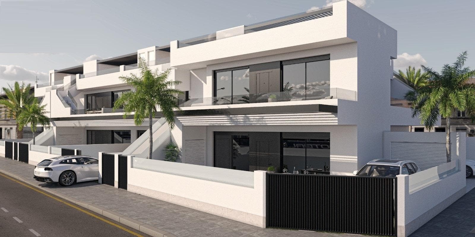 NYBYGDE BUNGALOWLEILIGHETER I SAN PEDRO DEL PINATAR

Nybygget boligkompleks med vakre, moderne bungalowleiligheter med 3 soverom i San Pedro Del Pinatar.

Bungalowen i første etasje har en terrasse med privat basseng. Bungalowen i toppetasjen har et stort solarium med privat basseng.

Alle bungalower har parkeringsplass .

San Pedro del Pinatars privilegerte beliggenhet ved Mar Menor og Middelhavskysten tiltrekker seg de som er interessert i seiling og vannsport, og tilbyr marina fortøyning og seilklubber, mens strendene og de naturlige gjørmebadene tiltrekker seg de som søker trygg sol, sjø og sand.

San Pedro del Pinatar har et etablert lokalsamfunn og tilbyr et utmerket utvalg av aktiviteter, inkludert overbygd svømmebasseng og idrettsanlegg, i tillegg til et helårsprogram med sosiale aktiviteter i det behagelige vinterværet. Fordelene med gjørmebadene, som er typiske for regionen, eller det rolige vannet i Mar Menor, har bidratt til veksten av Lo Pagán, som i dag har alle slags fasiliteter. I tillegg har det en utmerket beliggenhet, bare 5 minutter fra det kommersielle senteret Dos Mares.

Murcia/Corvera flyplass ligger 30 minutter unna, og Alicante flyplass ligger en times kjøretur unna.