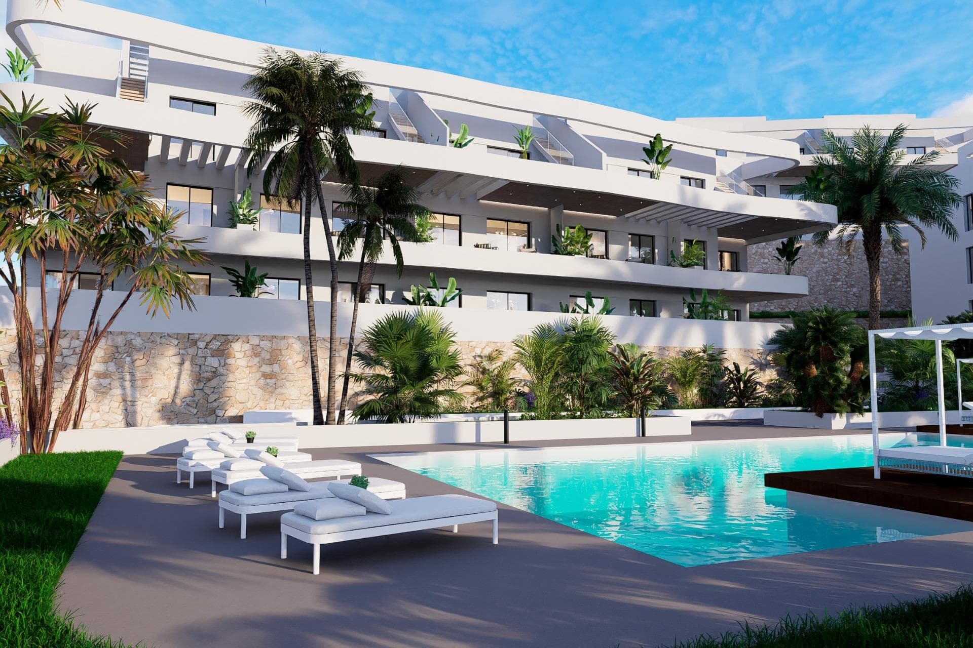 COMPLEJO RESIDENCIAL DE OBRA NUEVA EN FINESTRAT&#13;&#13;Complejo residencial de obra nueva en Balcon de Finestrat.&#13;&#13;Este complejo de apartamentos modernos con 2 dormitorios, 2 baños, cocina americana con la sala de estar. Algunos de los apartamentos tienen vistas al mar.&#13;&#13;Apartamento de planta baja con un jardín, apartamentos de planta media con las terrazas y apartamentos de planta alta tiene una terraza y solarium privado.&#13;&#13;Cada propiedad tiene plaza de aparcamiento subterráneo privado.&#13;&#13;Las viviendas tienen acceso a la zona comunitaria con 3 piscinas, parking, paddle, parque infantil, calistenia. &#13;Es una gran oportunidad y privilegio poder vivir con este entorno de golf y playa, cerca de todas las comodidades de todos los servicios considerado uno de los mejores lugares para invertir.&#13;&#13;Finestrat situado en la comarca de la Marina Baixa de la Costa Blanca.&#13;Benidorm está a sólo cinco minutos en coche de las propiedades y ofrece todos los servicios que pueda necesitar, incluyendo tiendas, bares, restaurantes, supermercados, bancos, farmacias y varias escuelas privadas internacionales.&#13;&#13;Cerca de las playas de Levante, Poniente y Cala de Finestrat, con más de 6km de longitud que se encuentran entre las mejores de Europa galardonadas por la Unión Europea con Banderas Azules.&#13;&#13;Todos los servicios de ocio como los parques temáticos de Aqua Natura, Terra Mítica, Terra Natura, Aqualandia y Mundomar, los campos de Golf Sierra Cortina y Villaitana, senderismo y escalada en el Puig Campana un marco natural incomparable o disfrutar de los deportes náuticos.&#13;&#13;Distancia al mar 4 km, al aeropuerto 26 km y al golf 1km.&#13;&#13;