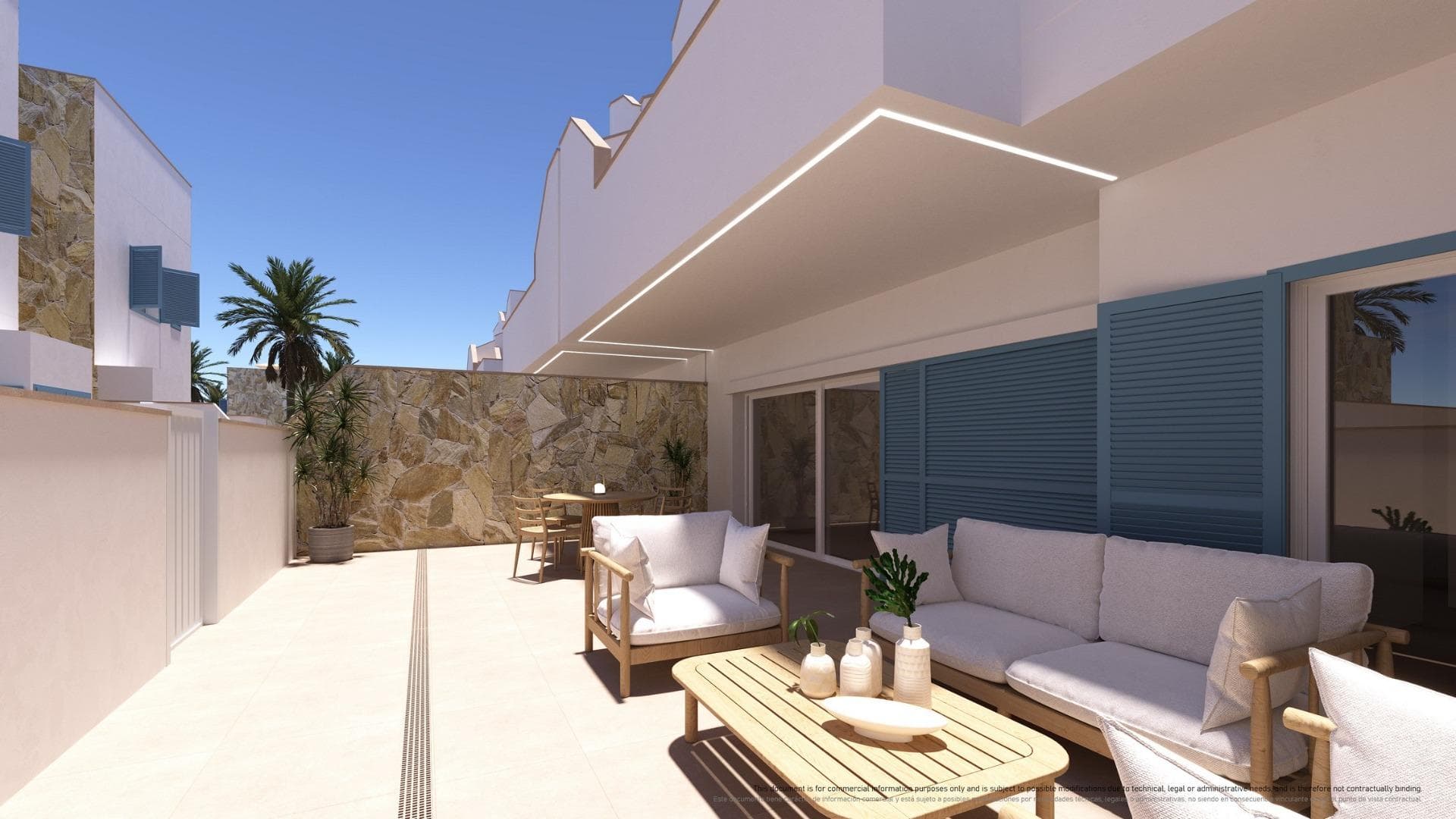 COMPLEJO RESIDENCIAL DE OBRA NUEVA EN TORRE DE LA HORADADA

Complejo residencial de obra nueva de bungalow apartamentos con piscina comunitaria en Torre de la Horadada situado a 800m de la playa.

Todas las propiedades tiene 3 dormitorios, 2 baños, cocina americana con el salón, armarios empotrados y terraza.
Todas las propiedades tienen jardines privados y plaza de aparcamiento. Además bungalows en la planta superior tiene solarium privado.

Torre de la Horadada se encuentra al sur de Alicante en una hermosa ubicación en la costa.

Las hermosas playas de Torre de la Horadada y Mil Palmeras tienen arena fina hermoso paseo marítimo.

Hay un montón de restaurantes, bares y tiendas, también deportes acuáticos, buceo y snorkel.

Está bien comunicado a sólo 40 minutos de los aeropuertos de Alicante y Murcias Corvera, con grandes centros comerciales y múltiples campos de golf a poca distancia.