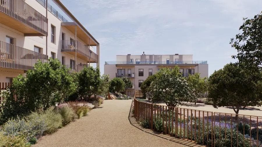 NEW BUILD RESIDENTIAL COMPLEX IN GODELLA, VALENCIA

New Build development with high quality is a constant and an ever-present objective, which is why we have thought of all the details of your new home. 
Interior development of this complex the communal areas will be cared for to the maximum. The floors of the exterior communal areas will be finished with paving according to the characteristics of the project and the enclosures of the private plots will have a design totally integrated with the aesthetics of their façades. 

Technology will also be present in the form of LED lighting, which at the end of the month will result in significant energy savings that will optimise the use of resources and consumption. To share unique moments with the ones you love the most, the development will have an adult swimming pool and splash pool area, solarium next to the pool, garden areas, children's play area, outdoor gym area, fully equipped social clubhouse so you can enjoy it to the fullest. In addition, your development will be equipped with communal parking and storage rooms.

A place with history Your new development is home to the buried archaeological remains of a Roman aqueduct found on the plot. 

Your home Entrance hall, living room, corridor and bedrooms The flooring of your new home will allow you to enjoy it to the full. Here you will have laminate flooring imitating wood, providing great interior quality to your home. Even integrating this flooring in the kitchen area, achieving maximum comfort and continuity of spaces. The walls will be finished with ecological smooth plastic paint. A continuous false ceiling will be installed in the house, finished in plastic paint.

A large kitchen will be delivered furnished with a modern design of high and low furniture of great capacity. In addition, it will include the following equipment: ' Induction hob. Extractor hood. Electric oven and microwave integrated in column, provided that the kitchen configuration allows it. Ceramic worktop or similar. Ceramic or similar worktop front. Sink with mixer taps, 2 integrated recycling bins.

You can personalise various aspects of your new home: ' Choose between different types of ambience according to your tastes. 

The walls of the bathrooms will be tiled with ceramic stoneware. The floor will be made of rectified porcelain stoneware. A matching mirror will be fitted for complete harmony. Shower tray with thermostatic taps and shower screen. All bathrooms will be fitted with LED ceiling lights.

The access door to the home will be armoured, equipped with an optical peephole. Built-in wardrobes with doors finished to match the rest of the carpentry. The interior will be supplied lined with a hanging rail and storage shelf. Depending on the type of home, your new house will also have a wardrobe in the hallway for greater convenience.

The porch leading to the garden will have a water connection and a water drainage system. It will also include lighting and a power socket. The terraces of the penthouses will be equipped with a water connection and water drainage system. They shall also be fitted with lighting and a power socket. The terraces of the intermediate floors will have lighting. For maximum safety, these open-air spaces will be paved with top quality non-slip stoneware and will have a skirting board of the same material in the required areas. The ground floor gardens will be delivered with topsoil.

In order for you to enjoy maximum comfort in your new home, the property will be equipped with a complete installation of hot and cold air conditioning through ducts with impulsion grilles in the living room and bedrooms. 

In this complex you will have a communal garage with automatic entrance and exit doors, anti-crushing security device and remote control. If you have an electric car, you will not have to do any uncomfortable works in your garage after handing over the keys, as it will have the necessary infrastructure to install the optional recharging system for this type of vehicle. The storage rooms will have a metal door, in compliance with the regulations required for their location.

The sector where the developments are located is perfectly communicated, close to roads that connect your new home with Valencia in just a few minutes, with quick access to the A-7 motorway and very close to the metro/tram station and city buses.

Just 8 km from the centre of Valencia and the airport, with tram and bus stops, nearby shopping centres, several international schools and the Burjassot university campus just a stone's throw away, and at the same time, far from the hustle and bustle of the city centre, make this enclave an ideal place to establish your residence near the city of Valencia.