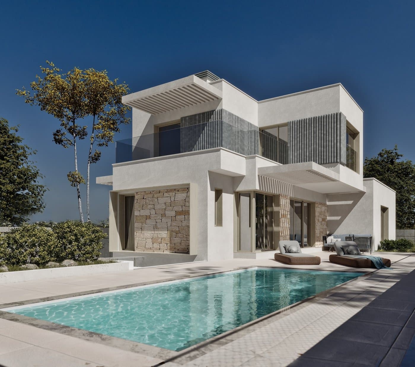 NEW BUILD VILLAS IN FINESTRAT

 New Build residential of 30 independent villas of avant-garde design in Sierra Cortina, Finestrat, in the heart of the Costa Blanca, a luxury development where you can enjoy a unique environment of tranquillity.

 Villas build over 2 floors, has 3 bedrooms, 3 bathrooms, guest toilet, open plan kitchen with lounge, build-in wardrobes, terraces, private garden with the pool and basement with the garage

 Residential located in the Sierra Cortina resort complex, ​next to two golf courses, theme parks, a large shopping centre and a few minutes from the beaches of Benidorm.

 Finestrat located in the Marina Baixa region of the Costa Blanca, close to neighbouring Benidorm and about 40 kilometres from the city of Alicante and the international airport.

 The village is situated on the mountainside of Puig Campana and offers beautiful views of the mountains, the coast and the Mediterranean Sea.