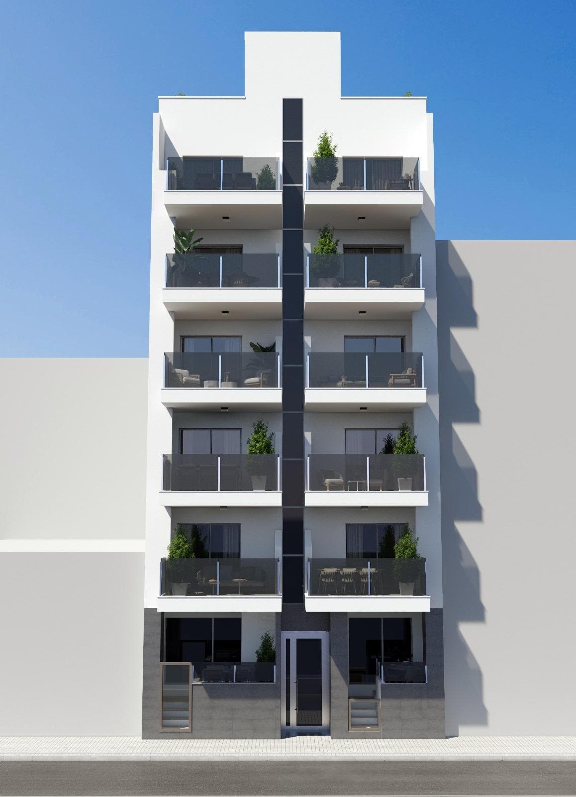 New Build Apartments in Torrevieja, Just 150m from Playa del Cura

Prime Location in Torrevieja, Close to Beaches and Amenities

Experience coastal living at its best with these brand-new apartments and penthouses in Torrevieja, located a mere 150 meters from Playa del Cura. These exclusive residences are nestled in a vibrant neighborhood with all essential amenities within reach, including shops, restaurants, and cafes. Perfectly positioned on Spain’s Costa Blanca, Torrevieja offers residents a Mediterranean climate and relaxed lifestyle with easy access to both Alicante Airport (45 km) and Murcia Airport (65 km).

Modern Design with Spacious Layouts and Quality Finishes

This new residential complex consists of 12 luxurious apartments and penthouses, offering 2 and 3-bedroom units designed for modern comfort. Each unit features an open-plan American-style kitchen that seamlessly flows into the living room, creating an ideal space for relaxation and entertainment. Bedrooms include fitted wardrobes with drawers, while bathrooms boast underfloor heating, high-quality fixtures, and shower enclosures. Large, double-glazed windows with thermal and acoustic insulation provide a quiet, temperature-controlled living environment, ensuring your home is a peaceful retreat.

Premium Exterior and Energy-Efficient Features

Built with energy efficiency in mind, these apartments come with high-quality aluminum exterior carpentry with thermal break technology and automatic motorized shutters. Each unit is pre-installed for climate control through ducted air conditioning and heating, ensuring year-round comfort. For added security, all entrance doors are armored with secure locks, and interior doors are finished in white lacquer. Additionally, each unit is fitted with an energy-saving aerothermal system for hot water, which significantly reduces energy consumption.

Exclusive Rooftop Solarium with Pool

Residents of this modern complex can enjoy exclusive access to a beautiful rooftop solarium with a communal swimming pool, ideal for soaking up the sun and enjoying panoramic views of Torrevieja. The building’s rooftop offers a serene escape and is the perfect place to relax with family or friends.

Living in Torrevieja: A Blend of Culture and Nature

Torrevieja is known for its scenic coastline, beautiful beaches, and unique salt lagoons. The town’s popular seafront promenades and the charming Museo del Mar y de la Sal reflect its fishing and salt-mining history. Just a short drive away, the Natural Park of Las Lagunas de La Mata-Torrevieja offers picturesque trails and two stunning saltwater lagoons, one pink and one green, for nature enthusiasts to explore.

Start Your Coastal Life Today

Don’t miss the chance to own a stylish new home in this exceptional location. Contact us today to schedule a viewing and discover everything these exclusive apartments in Torrevieja have to offer!