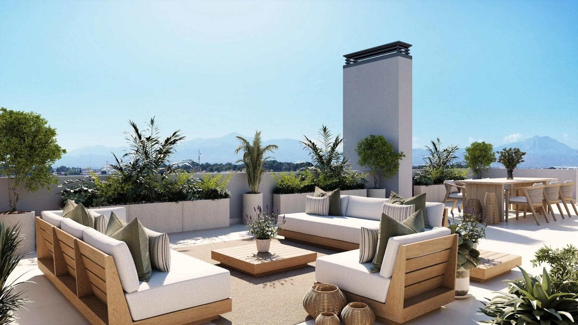 Newly built residential development in Alicante, with open views of the city.

The house of your dreams in a privileged location.
Discover your new home in Alicante's sought-after San Agustin neighbourhood, where modern living meets picturesque landscapes. This exclusive residential complex, located close to Pau II, offers 47 beautifully designed flats with 2, 3 or 4 bedrooms. The community boasts a communal swimming pool, lush gardens, and includes a garage space and storage room for added convenience.

Exclusive amenities for a comfortable lifestyle
Enjoy a range of amenities designed to enhance your quality of life. The complex's penthouses feature private solariums accessible directly from the flats, offering breathtaking views of Alicante. Additional amenities include secure bicycle parking, making it easy to adopt an active lifestyle.

Your new home features centralized aerothermal water heating for energy efficiency and year-round comfort with integrated air conditioning (hot/cold) distributed through ducts. High-quality PVC or aluminum carpentry with thermal and acoustic insulation ensures a peaceful, climate-efficient environment.

Conveniently Connected to Everything You Need
Located between Gran Vía and Vía Parque, the development offers excellent connectivity to the city center and major thoroughfares like the A7 highway. The central location is ideal for families and professionals, with nine educational institutions of all levels within close proximity.

For daily needs, you’ll find four large supermarkets and the Isla de Corfú Shopping Center nearby, offering gyms, restaurants, and a variety of shops. Everything you need is within walking distance, allowing you to leave your car at home.

A Neighborhood Rich in Accessibility and Natural Beauty
The San Agustín neighborhood sits atop a gentle hill, offering panoramic views of the city skyline, Monte Benacantil, and surrounding mountains. Alicante’s Mediterranean climate makes outdoor living a joy year-round, with plenty of green spaces and leisure options nearby.

Key distances:
Alicante city center: 2 km
Alicante-Elche Airport: 14 km
Playa de San Juan (beach): 6 km
Alicante Golf Course: 7 km
Port of Alicante: 5 km

Experience the Best of Alicante Living
Alicante’s exceptional climate, vibrant culture, and excellent infrastructure make it one of Spain’s most desirable cities to call home. This new residential development in San Agustín combines stylish design with an unbeatable location, making it the ideal place for your next chapter.

Contact us today to schedule a visit and make this dream home yours!