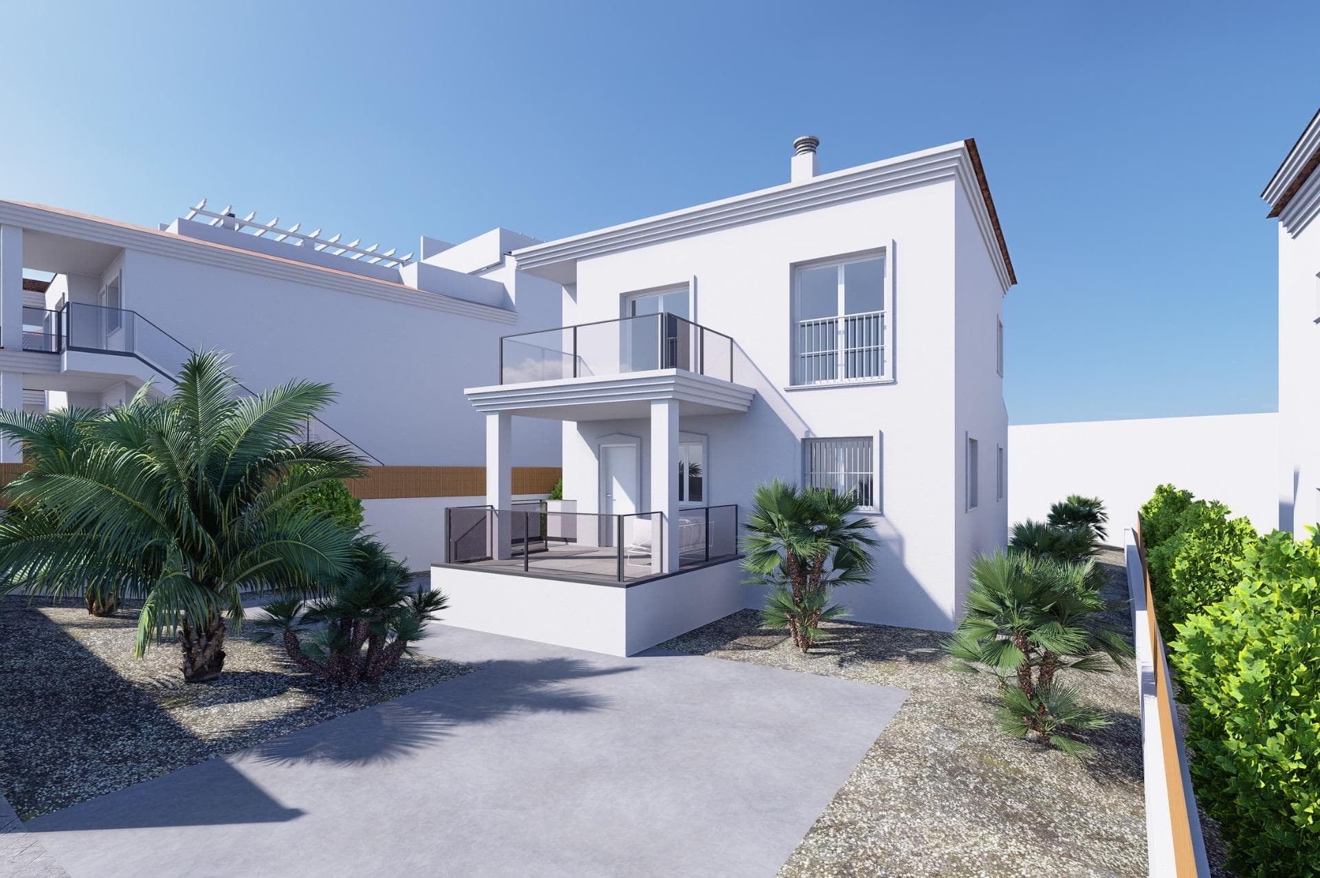 Discover Your Dream Home in Castalla: Villas and Apartments in a Serene Mountain Setting

A Unique Real Estate Opportunity in Castalla, Alicante
Welcome to Castalla Internacional urbanization, an exclusive residential community nestled in the stunning mountains of Alicante and 2km away from charming Castalla village. This newly regenerated development features 37 thoughtfully designed homes, including 26 luxurious villas and 11 stylish bungalows. Whether you’re looking for a cozy apartment or a spacious villa with a private plot, this community offers homes tailored to fit your lifestyle.

Stylish and Functional Homes
Choose from a variety of options:

Bungalows: Lower-level units with private gardens or upper-level units with solariums, each featuring 2 bedrooms, 2 bathrooms, and split air conditioning in the living room.
Villas: Three distinct models are available, offering 3 to 4 bedrooms, private plots with the option to add a swimming pool, and ample parking. These homes include ducted air conditioning on the ground floor and spacious solariums for private relaxation.

Each property is crafted with modern, functional designs, featuring:
Fully equipped kitchens with contemporary cabinetry.
Aluminum windows with double glazing for energy efficiency.
Bathrooms outfitted with sleek fixtures and mirrors.
Secure access with reinforced front doors.

A Commitment to Sustainability and Urban Renewal
This project is led by a developer dedicated to revitalizing incomplete or abandoned buildings from the financial crisis, transforming them into affordable, high-quality homes. By prioritizing urban regeneration over consuming new land, the development promotes sustainable living while enriching the local area.

Prime Location with Excellent Connectivity
Castalla Internacional combines the tranquility of mountain living with the convenience of urban accessibility.

Castalla Town Center: Just 2km away, offering charming local shops and restaurants.
Alicante-Elche Airport: Only 30 km, approximately 30 minutes by car.
Alicante Beaches: 35 km, providing easy access to the Mediterranean coastline.
Shopping Centers: Less than 25 km to major retail hubs.
Nearby Golf Courses: Several options within 30 km.

Community Features for a Relaxed Lifestyle
The development includes a beautifully landscaped communal area with a swimming pool, perfect for enjoying sunny days with family and friends.

Don’t miss your chance to own a piece of this idyllic mountain retreat. Contact us today to schedule a visit and find your perfect home in Castalla!