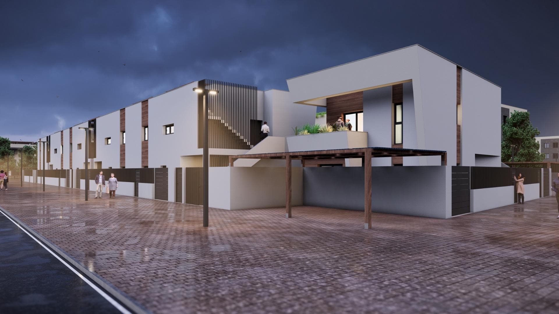Nybygde boliger i Torre-Pacheco, Costa Cálida

Moderne bungalower med eksepsjonelle funksjoner
Oppdag et nytt boligkompleks i Torre-Pacheco, som tilbyr 24 stilige bungalower med 2 eller 3 soverom. Velg mellom boliger på bakkeplan med romslige terrasser eller i første etasje med private terrasser og solarium. Hvert solarium har en pergola, en grillplass og forsterket tak, perfekt for å installere et boblebad. Alle boligene har egen parkeringsplass og fullt installert klimaanlegg, noe som sikrer komfort året rundt.

Førsteklasses beliggenhet i Torre-Pacheco
Dette prosjektet ligger i hjertet av Torre-Pacheco, med nærhet til alle viktige fasiliteter, inkludert supermarkeder, butikker, barer og restauranter. Det livlige sentrum, med sin sjarmerende spanske atmosfære, ligger innen gangavstand. For strandelskere ligger fantastiske Mar Menor bare en 10-minutters kjøretur unna, med gyllen sand og krystallklart vann.

Nyt fellesskapets enestående fasiliteter
Komplekset har et vakkert anlagt fellesområde med frodige hager og et glitrende basseng, som gir et fredelig tilfluktssted for å slappe av og koble av. Områdets solrike klima, med gjennomsnittlig 320 soldager i året, kompletterer disse uteområdene perfekt.

Omgitt av prisbelønte golfbaner
Torre-Pacheco er et paradis for golfspillere, omgitt av noen av de mest anerkjente golfbanene i Spania. Disse banene ligger bare en kort kjøretur unna, noe som gjør det til et ideelt sted for golfentusiaster.

Strategiske forbindelser til viktige destinasjoner
Murcia internasjonale lufthavn: 20 km (ca. 20 minutter med bil).
Togstasjon: Bare 700 meter unna, og tilbyr praktiske reisealternativer.
Kjøpesentre: Flere store shoppingkomplekser innenfor en radius på 15 km.
Strender: De vakre strendene på Costa Cálida ligger bare 10 km unna.
Havner og marinaer: Den nærmeste marinaen ligger rundt 12 km unna, perfekt for båtliv og vannsport.

En sunnere livsstil venter
Costa Cálida-regionen er kjent for sin eksepsjonelle livskvalitet. Med lav luftfuktighet, ren luft og et subtropisk klima er dette området et av de sunneste i Spania. Den perfekte kombinasjonen av naturlig skjønnhet, havbris og rikelig med sollys gjør Torre-Pacheco til et svært ettertraktet reisemål.

Handle nå for å sikre deg drømmehuset ditt
Ikke gå glipp av denne muligheten til å eie et moderne hjem med førsteklasses beliggenhet. Kontakt oss i dag for å lære mer om dette utrolige prosjektet eller for å avtale en visning!