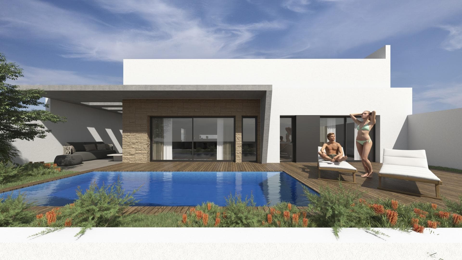 New Villas for Sale in Torrevieja – 2 km from the Sea

Discover these stunning new villas located in the sought-after area of Torrevieja, just 2 km from the Mediterranean coast. Offering the perfect blend of luxury, comfort, and practicality, these 3-bedroom, 2-bathroom homes are designed for those who seek a sophisticated lifestyle with all the benefits of coastal living.

Spacious Design and High-Quality Finishes
These one-story villas have been thoughtfully designed for maximum comfort and ease of living. With an open-plan layout, they provide ample space for relaxation and entertainment. The villas feature high-quality finishes including thermal break aluminum windows, Climalit double glazing, and pre-installation for ducted air conditioning. For added convenience, the homes include electric shutters, modern bathrooms with resin shower trays and built-in black faucets, and private parking in the underground garage with additional storage space.

Private Pool and Solarium with Stunning Views
Step outside to your private oasis, where you can enjoy the luxury of a private pool in your own garden. From the rooftop solarium, take in the breathtaking views of the La Mata Salt Lagoon and the surrounding area, and enjoy spectacular sunsets each evening. The property is situated in the highest part of Torrevieja, ensuring both privacy and impressive vistas.

Exclusive Community Amenities
The development offers several communal amenities, including landscaped garden areas, a calisthenics circuit, and a petanque area, perfect for both relaxation and recreation. Whether you're enjoying time alone or socializing with neighbors, this villa provides the perfect environment for both peaceful living and vibrant community interaction.

Prime Location in Torrevieja
These villas are surrounded by essential services and recreational options. The Alicante-Elche Airport is just 45 minutes by car (43 km), making international travel convenient. For shopping and dining, the Habaneras Shopping Center is only 3 km away, offering a variety of retail stores, restaurants, and entertainment options.

Experience the Mediterranean Lifestyle
Torrevieja, on the southern coast of Alicante, boasts over 300 days of sunshine per year and a pleasant average annual temperature of 20°C. The city is renowned for its beautiful beaches, vibrant promenades, and delicious Mediterranean cuisine, making it the perfect place for both relaxation and adventure. With its family-friendly activities and rich cultural heritage, Torrevieja promises a fulfilling lifestyle year-round.

Your Dream Home Awaits
Don't miss the chance to own a luxury villa in one of Spain's most desirable coastal cities. Whether you're looking for a permanent residence or a holiday retreat, this exclusive development offers the ideal setting to experience the best of Mediterranean living. Schedule a viewing today and take the first step toward making your dream home a reality!