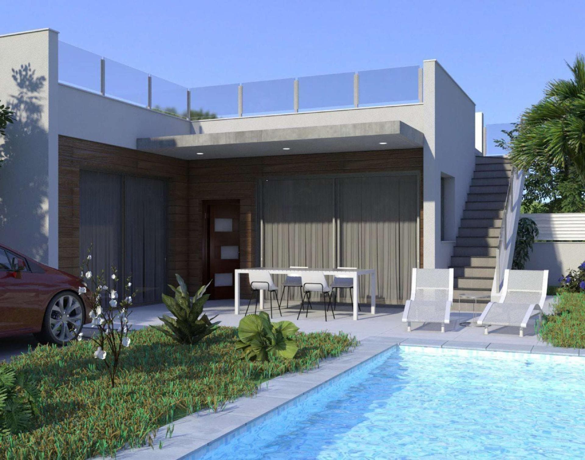 Exclusivas Villas de Obra Nueva en Ciudad Quesada – Diseño, Confort y Ubicación Privilegiada

Viviendas de Alta Calidad en un Entorno Privilegiado
Descubra estas 7 impresionantes villas independientes en Ciudad Quesada - Rojales, una de las zonas más codiciadas de la Costa Blanca Sur. Con un diseño moderno y elegante, estas viviendas están pensadas para quienes buscan un hogar de lujo, ya sea como residencia habitual o casa de vacaciones.

Ubicadas en un entorno natural privilegiado, cerca de los Lagos Salados de La Mata y Torrevieja, estas villas disfrutan de un microclima único que garantiza una calidad de vida excepcional durante todo el año.

Diferentes Modelos para Elegir
El residencial ofrece dos tipos de villas, adaptadas a diferentes necesidades y estilos de vida:

Villas de dos plantas con 3 dormitorios dobles y 3 baños completos.
Villas de una sola planta con 3 dormitorios y 2 baños.

Todas las viviendas cuentan con:

Solárium privado en la azotea, ideal para disfrutar del sol y las vistas panorámicas.
Piscina privada y jardín de diseño, perfectos para el relax y el entretenimiento.
Plaza de aparcamiento privada.
Además, hay disponible una casa piloto completamente equipada, donde podrá apreciar la calidad de los materiales y los acabados de lujo.

Equipamiento y Acabados de Alta Gama
Estas villas han sido diseñadas para garantizar el máximo confort y eficiencia energética:

Cocina totalmente equipada con electrodomésticos incluidos.
Preinstalación de aire acondicionado por conductos.
Amplios espacios abiertos y grandes ventanales, que proporcionan una excelente iluminación natural.
Acabados modernos y materiales de alta calidad en toda la vivienda.

Ubicación Estratégica y Conexiones Cercanas
Ciudad Quesada es una urbanización consolidada con todos los servicios necesarios para el día a día: supermercados, restaurantes, centros de salud y zonas de ocio. Además, su ubicación permite un acceso rápido a los principales puntos de interés de la zona:

Playas de Guardamar del Segura – 5 km.
Supermercado más cercano – 500 m.
Hospital de Torrevieja – 6 km.
Aeropuerto de Alicante – 29 km.

Descubra su Nueva Vivienda en Ciudad Quesada
Si busca una villa moderna, espaciosa y bien ubicada, estas viviendas son la opción ideal. No pierda esta oportunidad y contáctenos hoy mismo para obtener más información o programar una visita a la casa piloto.