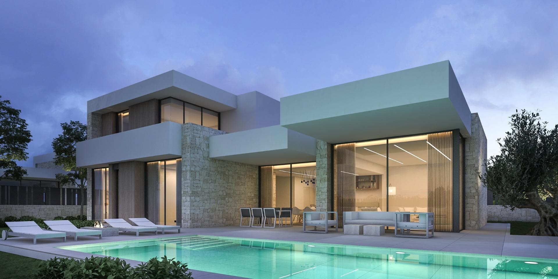 Exclusivas Villas Modernas en Dénia - Lujo Contemporáneo Cerca de la Playa

Elegantes Villas con Piscina Privada y Encanto Mediterráneo
Descubra estas exclusivas villas modernas en Dénia, diseñadas para ofrecer confort, estilo y funcionalidad en una ubicación privilegiada. Con una arquitectura contemporánea, elegantes detalles en piedra natural y grandes ventanales, estas viviendas están bañadas por la luz natural, creando espacios luminosos y acogedores. El jardín privado y la piscina proporcionan el entorno perfecto para disfrutar del estilo de vida mediterráneo durante todo el año.

Amplia distribución y diseño de alta calidad
Estas villas están cuidadosamente distribuidas en dos niveles:

Planta baja: Dos amplios dormitorios con baños en suite, un aseo de invitados, un lavadero y un trastero para mayor comodidad.
Primera planta: Un lujoso dormitorio principal con baño en suite y terraza privada, que ofrece vistas panorámicas abiertas.

Ubicación privilegiada - A poca distancia de la playa y del centro de la ciudad
Situada en una zona tranquila pero bien comunicada, esta villa es ideal como residencia permanente o como oportunidad de inversión. La playa está a sólo 900 metros de distancia, lo que le permite tomar un refrescante baño o disfrutar de un relajante paseo por la orilla en cuestión de minutos. El centro de la ciudad está a sólo 1 km, donde encontrará tiendas, mercados, restaurantes y servicios esenciales.

Excelente conectividad y servicios cercanos
Dénia es una vibrante ciudad costera de la Costa Blanca, conocida por su encantador casco antiguo, su hermoso puerto deportivo y su excelente gastronomía. Esta villa disfruta de una conectividad excepcional con puntos de interés clave:

Centro de Dénia - 1 km (10 minutos a pie)
Playa de Dénia - 900 m (10 minutos a pie)
Puerto Deportivo de Dénia - 2 km (5 minutos en coche)
La Sella Golf Resort - 8 km (12 minutos en coche)
Aeropuerto de Alicante - 104 km (1 hora en coche)
Aeropuerto de Valencia - 110 km (1 hora 15 minutos en coche)
La propiedad también está bien comunicada por transporte público, con paradas de autobús y tranvía cercanas, así como rápido acceso a las autopistas AP-7 y N-332.

Su hogar perfecto en la Costa Blanca
Este impresionante chalet de obra nueva se encuentra actualmente en construcción, ofreciéndole la oportunidad de asegurarse una vivienda moderna y de alta calidad en una de las zonas más solicitadas de Dénia.

¡No pierda esta oportunidad! Póngase en contacto con nosotros hoy mismo para más información o para concertar una visita.