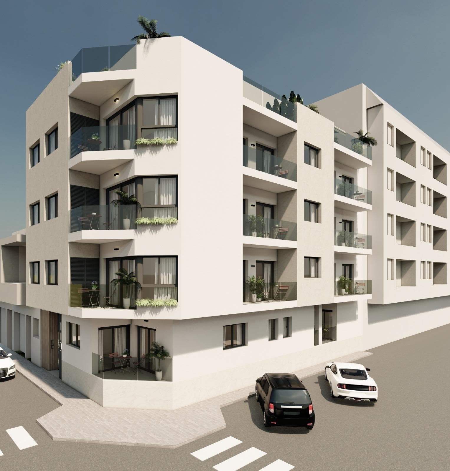 Modernos apartamentos de nueva construcción en Guardamar del Segura, cerca de la playa

Exclusivo complejo en el corazón de Guardamar
Descubra este nuevo edificio residencial que ofrece 13 elegantes apartamentos situados en el centro de Guardamar del Segura, una de las ciudades más deseadas del sur de la Costa Blanca. Diseñado pensando en la comodidad y la funcionalidad, este complejo cuenta con apartamentos de 1 y 2 dormitorios a solo 550 metros de la playa y a un corto paseo de tiendas, supermercados, restaurantes, transporte público y otros servicios esenciales.

Diseño contemporáneo y acabados de calidad
Cada apartamento cuenta con una cocina americana de planta abierta, un luminoso salón-comedor, armarios empotrados y una terraza privada. El edificio incluye un ascensor para 6 personas, y todos los residentes tienen acceso a un solárium comunitario en la azotea con duchas y césped artificial, perfecto para disfrutar del sol y la brisa marina.

Las especificaciones de alta calidad incluyen:

Ventanas de aluminio con sistema de rotura de puente térmico
Puerta principal blindada para mayor seguridad
Sistema de agua caliente aerotérmica
Muebles de baño suspendidos con lavabo integrado, espejo y mamparas de ducha correderas
Preinstalación de aire acondicionado por conductos

Ubicación ideal con gran conectividad
Guardamar del Segura es una encantadora ciudad costera conocida por sus 11 km de playas naturales, su frondoso pinar y su relajado estilo de vida mediterráneo. Este complejo de apartamentos está idealmente situado para disfrutar de todo lo que la ciudad tiene para ofrecer, incluyendo:

Puerto deportivo de Guardamar - 1,5 km
Supermercados, ayuntamiento y centro de salud: a menos de 500 m.
Estación de autobuses: 300 m.
Playas: 550 m.
Campo de golf La Marquesa (Ciudad Quesada): 6,5 km.
Aeropuerto de Alicante (El Altet): 20 km.
Centro comercial Zenia Boulevard: 30 km.

Guardamar también cuenta con una amplia gama de servicios durante todo el año, como un complejo deportivo con pistas de tenis, pádel y fútbol, y una piscina cubierta climatizada, así como una biblioteca pública con WiFi gratuito y acceso a ordenadores. Su proximidad al aeropuerto y a la costa la convierte en un destino perfecto tanto para vivir de forma permanente como para escapadas vacacionales.

Tu refugio junto a la playa te espera
Estos modernos apartamentos en Guardamar del Segura son ideales para aquellos que buscan disfrutar de la vida junto al mar con todas las comodidades de una ciudad española vibrante pero tranquila. ¡Póngase en contacto con nosotros hoy mismo para obtener más información o para programar una visita!