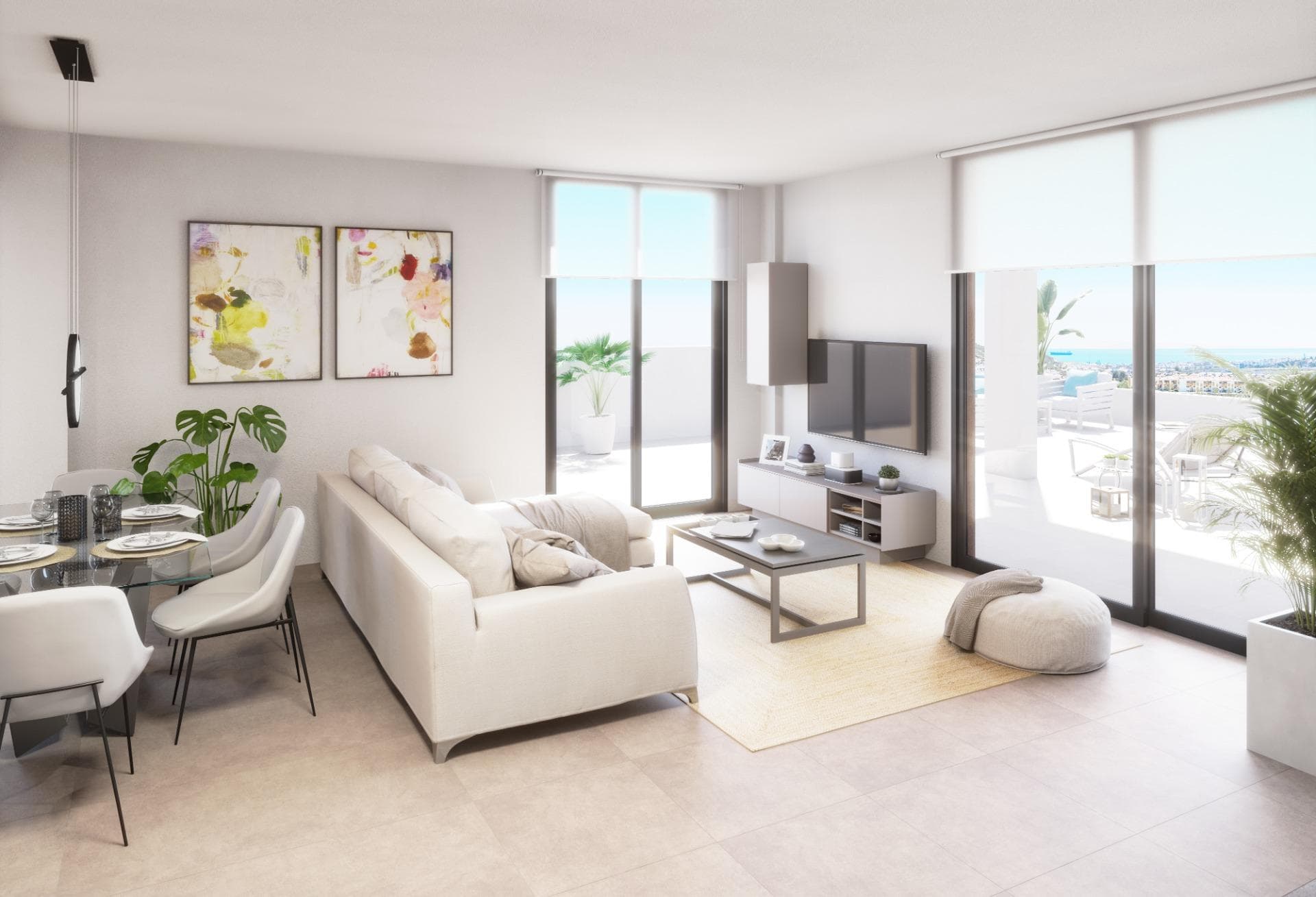 New Build Apartments in Vera Playa, Almería – Modern Homes Near the Sea

Contemporary Living in Pueblo Salinas, Just 2 km from the Beach
Introducing a stunning new residential development located in the sought-after area of Vera Playa, within the exclusive Pueblo Salinas urbanization. This modern complex offers a privileged lifestyle just 2 km from the beaches of Vera (Almería), boasting spectacular sea views and a peaceful Mediterranean environment ideal for year-round living or holiday enjoyment.

Elegant Homes with Modern Comfort and Style
This new development consists of 60 high-quality apartments distributed across 5 low-density blocks, with only two properties per floor. Choose between 2 or 3-bedroom layouts designed with functionality, comfort, and style in mind. Options include:

Ground floors with private gardens
Middle-floor units with spacious terraces
Top-floor penthouses with large solariums including summer kitchen and pergola with solar panels.

All properties feature:

Open-plan fully equipped kitchens with integrated fridge, dishwasher, induction hob, oven, microwave, and extractor fan
Bright living spaces and LED lighting throughout (except bedrooms)
Motorized aluminum shutters in bedrooms
Bathrooms with modern finishes, including towel heaters, shower trays with glass screens and built-in furniture
Pre-installation of ducted air conditioning
Aerothermal system for efficient hot water production
Security entrance door

Exceptional Community Amenities
Residents will enjoy access to a wide range of amenities designed to enhance comfort and leisure, including:

Two outdoor swimming pools perfect for the summer months
One indoor heated pool for year-round use
Private parking space and storage unit included with every property
Pre-installation for electric vehicle charging at parking areas

Prime Location with Excellent Connections
Vera Playa is a popular coastal destination known for its wide sandy beaches and relaxed lifestyle. The development’s location provides easy access to essential services and attractions:

Beach: 2 km
Desert Springs Golf Resort: 8 km
Vera town center: 5 km
Garrucha marina and restaurants: 6 km
Parque Comercial Mojácar: 10 km
Almería Airport: 85 km (1 hour by car)

Make Vera Playa Your New Home
Whether you're looking for a permanent residence, a holiday retreat, or a smart investment, these new build apartments offer unmatched value in one of the most desirable areas of the Costa de Almería. Contact us today for more information and to schedule your visit.