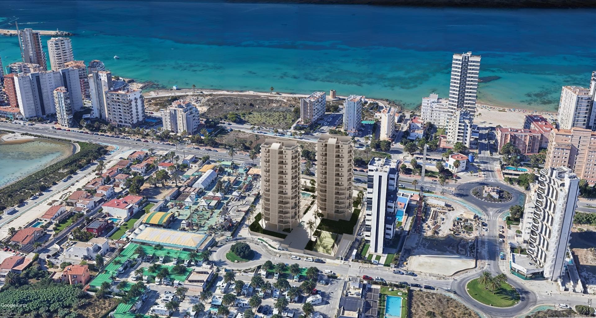New Build Apartments for Sale in Calpe – 200 m from Arenal Beach

Prime Coastal Location in the Heart of Calpe
Discover an exciting new residential project located on the main avenue of Calpe, just 200 meters from the renowned Playa del Arenal. Following the success of its previous development, a leading local developer presents this second phase – an ideal opportunity to enjoy Mediterranean living in one of Costa Blanca’s most sought-after destinations. Calpe combines authentic Valencian charm with modern amenities, offering everything from cultural heritage to stunning beaches and vibrant marinas.

Modern Apartments with Sea Views and Excellent Amenities
This exclusive complex features two elegant towers of 15 floors, offering a selection of 2, 3, and 4-bedroom apartments. All homes include a private underground parking space and storage room, and are designed to maximize natural light and panoramic views of the Mediterranean Sea and Las Salinas lagoon, especially from the seventh floor upwards.

Each apartment boasts:

Spacious open-plan kitchen and living area
Fitted wardrobes in bedrooms
Large private terraces
Fully equipped kitchen with fridge, oven, induction hob, and extractor fan
Motorized blinds in living room and bedrooms
Aerothermal system for hot water
Centralized ducted air conditioning
Modern bathrooms with furniture, electric towel rails, and glass shower screens
Armored front door for added security

Outstanding Communal Areas for Relaxation and Leisure
Residents will enjoy access to a wide range of premium communal facilities, including:

Two large outdoor swimming pools, one with beach-style access
Landscaped sunbathing area with artificial grass
Fully equipped gym
Paddle tennis court
Children’s playground
Bicycle parking
Secure gated community for complete peace of mind

An Unbeatable Setting for Lifestyle and Connectivity
Calpe is located on the northern Costa Blanca in the Marina Alta region, surrounded by charming towns like Altea, Benissa, and Moraira. Key points of interest include:

Playa del Arenal: 0.2 km
Real Club Náutico de Calpe: 1.5 km
Peñón de Ifach Natural Park: 2 km
Altea: 11 km
Benidorm: 23 km
Alicante Airport: 77 km (approx. 1 hour)
Valencia Airport: 125 km (approx. 1.5 hours)

Secure Your New Home in Calpe Today
Whether you’re looking for a holiday home, a year-round residence, or a smart investment by the sea, this new development in Calpe offers exceptional value and lifestyle. Contact us now to receive more information or to schedule a viewing.