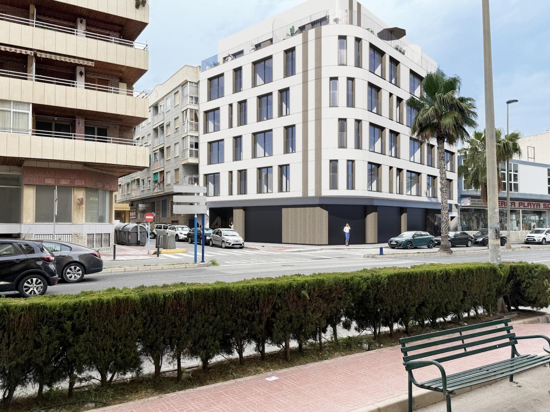 Stylish Residential Building 60 m away from El Acequion Beach at Torrevieja&#13;&#13;23 Functional Homes with a selection of 1, 2 and 3 bedroom apartments, and penthouses with large private terraces. Optional parking spaces at underground for additional convenience.&#13;&#13;Enjoy life just steps from the Mediterranean. Surrounded by everything you need — supermarkets, schools, restaurants, parks, and beach bars — making it the perfect place to live year-round or enjoy as a second home.&#13;&#13;Each unit is thoughtfully designed to maximize natural light, space, and functionality — with some houses with private terraces or laundry rooms.&#13;&#13;On the rooftop, residents can enjoy a communal solarium with a relaxing lounge area and a swimming pool, perfect for soaking up the sun and sea breeze all year round.&#13;&#13;Distances to key points:&#13;Acequión Beach: 60 m&#13;Torrevieja town centre: 500 m&#13;Marina Salinas marina: 1.5 km&#13;Torrevieja University Hospital: 5.5 km&#13;Villamartín golf course: 10 km&#13;Habaneras Shopping Centre: 3 km&#13;Alicante Airport: 45 km&#13;&#13;High-end finishes in every home&#13;The homes have been built with top-quality materials and contemporary design:&#13;Exterior carpentry in aluminium with thermal break and double glazing&#13;Motorised blinds at bedrooms.&#13;Armoured entrance door&#13;Kitchen equipped with wall and base units&#13;Hot water produced by aerothermal system&#13;Air conditioning pre installation&#13;Baths with furnitures, mirrors and fixed glass at showers.&#13;Lift in the building&#13;&#13;Live a stone's throw from the sea and the town centre&#13;Torrevieja is one of the most dynamic and growing coastal towns on the Costa Blanca, famous for its climate, beaches, salt flats and cultural life. This development is ideal as a permanent residence, investment or second home for holidays.&#13;&#13;Contact us today for more information or to arrange a viewing and secure your home by the sea in Torrevieja.&#13;