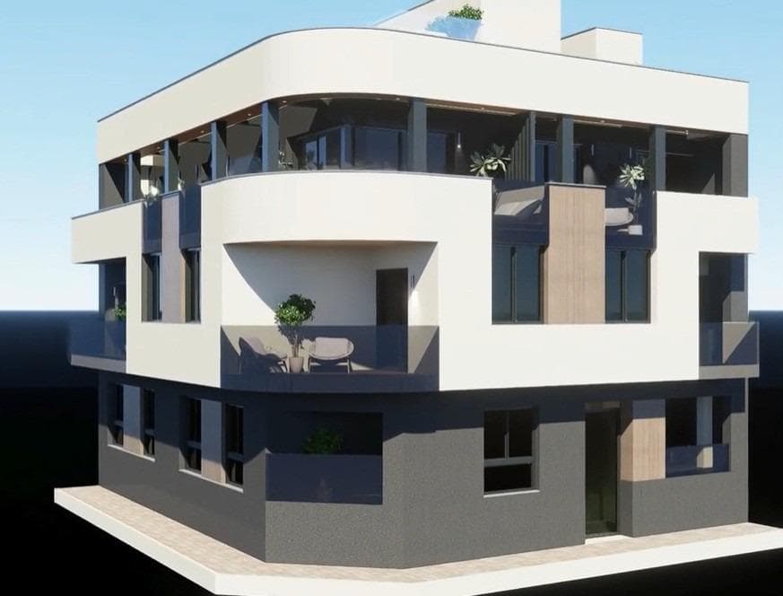 Apartamentos modernos de nueva construcción en el centro de Torrevieja, a solo 600 m del mar&#13;Descubra esta exclusiva promoción boutique de solo 8 apartamentos modernos de nueva construcción, perfectamente situados en el corazón de Torrevieja. A solo 600 m de la Playa de Los Locos y a 650 m de la famosa Playa del Cura, con su animado paseo marítimo, estas viviendas ofrecen la combinación ideal entre la vida junto al mar y las comodidades urbanas.&#13;&#13;Diseño contemporáneo y distribuciones inteligentes&#13;Elija entre elegantes apartamentos de 1 dormitorio con 1 baño o amplios apartamentos de 2 dormitorios con 2 baños. Cada propiedad está diseñada con una distribución moderna y funcional que maximiza la luz natural y el confort. Los acabados de alta calidad garantizan la durabilidad y la elegancia, lo que hace que estas viviendas sean perfectas tanto para vivir todo el año como para pasar las vacaciones.&#13;&#13;Servicios exclusivos del edificio&#13;Los residentes pueden relajarse en el solárium comunitario de la azotea o darse un chapuzón en la piscina compartida, el lugar perfecto para desconectar después de un día en la playa. Hay trasteros opcionales disponibles en la azotea por un coste adicional, lo que proporciona mayor comodidad y seguridad.&#13;&#13;Estilo de vida dinámico en Torrevieja&#13;Torrevieja es una animada ciudad costera famosa por sus actividades culturales y de ocio durante todo el año. Con más de 300 días de sol al año, la zona es ideal para disfrutar de la vida al aire libre, los días de playa, los deportes acuáticos y los paseos nocturnos por el paseo marítimo. Todos los servicios esenciales, como supermercados, restaurantes, cafeterías y locales de ocio, se encuentran a poca distancia a pie.&#13;&#13;Excelente ubicación y conectividad&#13;Esta céntrica ubicación ofrece un rápido acceso a las principales atracciones y servicios:&#13;Playa de Los Locos: 600 m&#13;Playa del Cura: 650 m&#13;Puerto deportivo de Torrevieja: 2 km&#13;Centro comercial Zenia Boulevard: 8 km&#13;Campos de golf: 7-10 km&#13;Aeropuerto de Alicante: 45 km&#13;&#13;Su hogar mediterráneo le espera&#13;Tanto si busca un refugio para sus vacaciones, una propiedad de inversión o una residencia permanente, estos modernos apartamentos de nueva construcción en Torrevieja le ofrecen la oportunidad perfecta para disfrutar del estilo de vida mediterráneo en una ubicación privilegiada.&#13;&#13;Póngase en contacto con nosotros hoy mismo para concertar una visita y asegurarse su lugar en esta exclusiva urbanización costera.&#13;