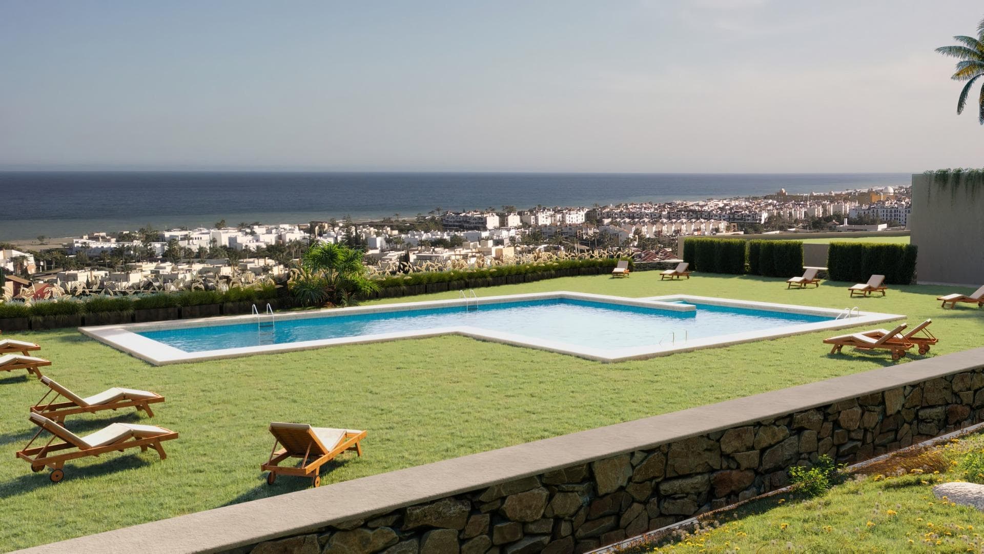 New Build Apartments with Sea Views in Vera Playa, Almería&#13;&#13;Discover this exceptional new residential development in Vera Playa, offering 27 modern apartments in its first phase. Designed to combine comfort, functionality, and spectacular Mediterranean views, this project is ideal for those seeking a home on the Costa de Almería with style and convenience.&#13;&#13;Modern Homes with Sea Views&#13;Each apartment has been thoughtfully designed to maximize natural light and outdoor living. Options include 1, 2, and 3-bedroom layouts, with ground floors featuring private gardens, middle floors with spacious terraces, and penthouses with private solariums. Thanks to the terraced design, all homes enjoy uncovered terraces with stunning views of the sea.&#13;&#13;Quality Finishes and Fully Equipped Homes&#13;Every property comes fully furnished and equipped, ready to move in. Features include:&#13;Furnished kitchen with appliances included&#13;Complete bathrooms with modern fittings&#13;Ducted air conditioning system&#13;Private parking space and storage room&#13;&#13;Exclusive Community Facilities&#13;The highlight of this residential complex is its communal swimming pool, surrounded by landscaped gardens, creating the perfect space to relax, sunbathe, and enjoy family time.&#13;&#13;Prime Location in Vera Playa&#13;Vera Playa is renowned for its long sandy beaches, relaxed lifestyle, and excellent amenities. The development is set in a quiet yet well-connected area with easy access to services and transport links. Key distances include:&#13;Beach: 700 m&#13;Desert Springs Golf Resort: 8 km&#13;Vera town centre: 5 km&#13;Garrucha marina and restaurants: 6 km&#13;Mojácar Commercial Park: 10 km&#13;Almería Airport: 85 km (approx. 1 hour)&#13;High-speed AVE train station (under construction): 3 km&#13;&#13;An Ideal Home or Investment Opportunity&#13;Whether you are looking for a permanent residence, a holiday retreat, or a secure investment, these new build apartments in Vera Playa offer excellent value in one of Almería’s most desirable coastal destinations.&#13;&#13;Make Vera Playa your new home and experience the perfect combination of modern living, sea views, and Mediterranean lifestyle. Contact us today to schedule a visit and secure your dream property on the Costa de Almería.&#13;