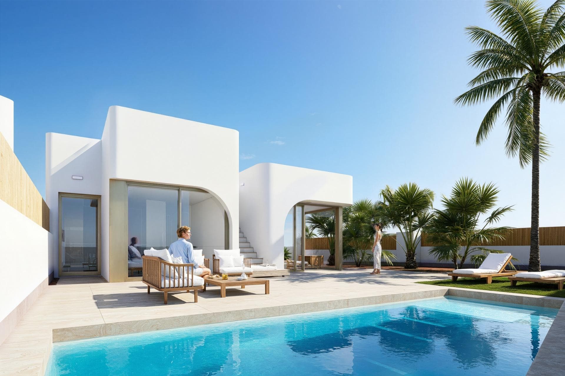 New Build Residential Complex in Los Alcázares on the Frontline of Serena Golf&#13;&#13;Exclusive Living on the Costa Cálida&#13;Discover this new residential development in Los Alcázares, perfectly located on the frontline of Serena Golf and just 1.3 km from the beaches of the Mar Menor. Nestled in the heart of the Costa Cálida, this project combines modern architecture, comfort, and exceptional surroundings. With excellent road connections, the complex is only 30 km from Murcia Airport (25 minutes) and 90 km from Alicante Airport (55 minutes), offering easy access to Cartagena, Murcia, and the Costa Blanca.&#13;&#13;Contemporary Homes with Exceptional Design&#13;The residential complex includes 18 elegant apartments and 7 exclusive villas, each designed to maximize space, light, and functionality. Residents will enjoy breathtaking views of the golf course and, from the upper floors, the sparkling waters of the Mar Menor.&#13;&#13;Choose from:&#13;Apartments with 2 or 3 bedrooms and 2 bathrooms, all with dual orientation and two terraces for all-day sunlight.&#13;Ground-floor apartments with private gardens.&#13;Middle-floor units with large terraces.&#13;Penthouses with two terraces, private solarium, and panoramic views.&#13;Detached villas on the frontline of golf, with 3 bedrooms, 2 bathrooms, basement, solarium, and private pool.&#13;&#13;Premium Features and Amenities&#13;Every home is equipped with high-quality finishes and modern comforts, including:&#13;Parking space and storage room&#13;Aerothermal hot water system&#13;Pre-installed ducted air conditioning&#13;Electric shutters and full lighting package&#13;Fully fitted bathrooms with furniture and shower screens&#13;Communal swimming pool and landscaped gardens&#13;Elevator in the apartment blocks&#13;&#13;Perfect Location for Golf and Beach Lovers&#13;Situated in a privileged enclave, the development is surrounded by the peaceful greenery of Serena Golf and lies just a short walk from the warm, shallow waters of the Mar Menor. This unique area offers year-round opportunities for swimming, sailing, paddleboarding, and other water sports, making it ideal for both relaxation and activity.&#13;&#13;Key distances:&#13;Beach (Mar Menor): 1.3 km&#13;Serena Golf: Adjacent to the complex&#13;Los Alcázares town center: 2 km&#13;Cartagena: 22 km&#13;Murcia city: 40 km&#13;Murcia Airport: 30 km (25 minutes)&#13;Alicante Airport: 90 km (55 minutes)&#13;&#13;Secure Your Mediterranean Lifestyle&#13;This development in Los Alcázares offers the perfect combination of beach, golf, and modern living. Whether as a permanent residence, holiday retreat, or investment, it provides everything needed for an authentic Mediterranean lifestyle.&#13;Contact us today to arrange a visit and secure your new home on the Costa Cálida.&#13;
