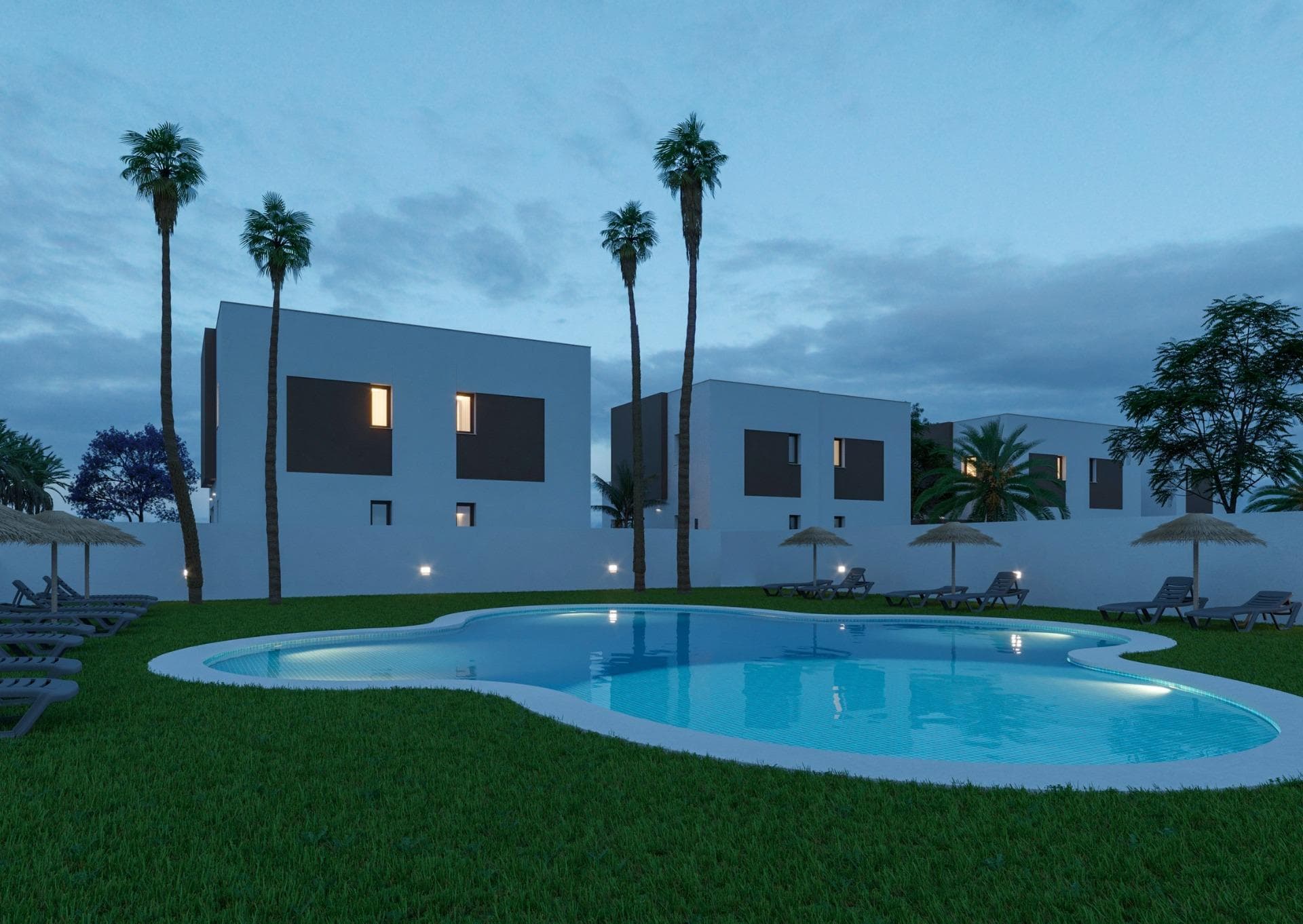New Semi-Detached Villas by the Sea in La Marina - El Pinet Beach&#13;&#13;Exclusive Mediterranean Living Near the Beach&#13;This new residential development of semi-detached villas in La Marina, just 500 meters from El Pinet Beach, offers an unbeatable combination of modern design and a privileged natural environment. Located next to the Las Salinas Natural Park, residents can enjoy golden sandy beaches, crystal-clear waters, protected dunes, and a centuries-old pine forest – the perfect place to live all year round or enjoy as a holiday retreat.&#13;&#13;Modern Mediterranean Villas Designed for Comfort&#13;The villas are distributed over two floors, featuring:&#13;3 spacious bedrooms and 3 bathrooms&#13;Ground floor with open-plan kitchen and living room, one bedroom, one bathroom, and access to the private garden with parking space&#13;First floor with two bedrooms, both ensuite, and a large terrace connected to the master bedroom&#13;Each home has been designed with bright, comfortable interiors and high-quality finishes, creating a unique and welcoming atmosphere.&#13;&#13;Fully Equipped with Premium Features&#13;These villas are delivered with:&#13;Fully fitted kitchen with induction hob, extractor hood, oven, fridge and pre-installation for dishwasher&#13;Modern cabinetry with premium finishes&#13;Fully installed ducted air conditioning&#13;Electric shutters&#13;&#13;Community pool surrounded by landscaped gardens&#13;&#13;A Prime Location on the Costa Blanca&#13;Living in La Marina means enjoying all the conveniences of a well-serviced town while being surrounded by nature and the Mediterranean Sea. Within walking distance you will find shops, restaurants, and essential services.&#13;&#13;Distances to key points of interest:&#13;El Pinet Beach: 500 m&#13;Elche city: 17 km&#13;Alicante-Elche International Airport: 22 km&#13;Golf courses (La Marquesa, El Plantío): 15–20 km&#13;Alicante city and port: 30 km&#13;&#13;The Perfect Coastal Lifestyle&#13;Whether you are looking for a permanent residence, a second home, or a smart investment, these villas in El Pinet offer a lifestyle marked by sea, nature, and modern comfort. With year-round sunshine and a privileged location, La Marina is one of the most desirable places on the Costa Blanca.&#13;&#13;Contact us today to arrange a visit and secure your dream villa by the Mediterranean.&#13;