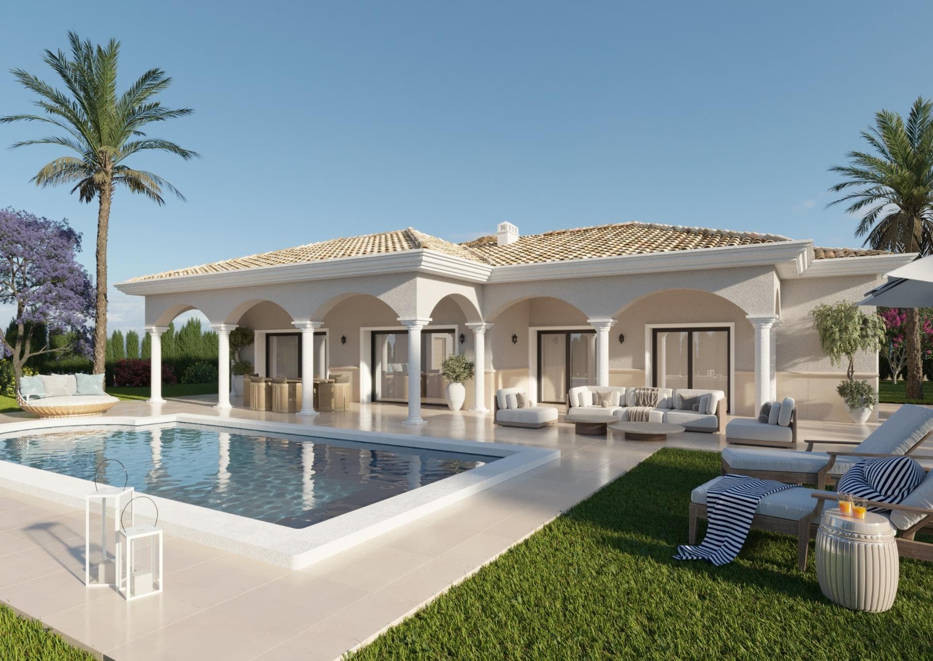 Newly built villas on spacious rural plots in Pinoso, Alicante&#13;&#13;Quiet Mediterranean living in the heart of nature&#13;Discover this exclusive project of newly built villas in Pinoso, a charming town in the interior of the province of Alicante known for its traditional Spanish character, beautiful mountainous landscapes and peaceful surroundings. Perfect for those seeking privacy and space, these villas are built on rustic plots of over 10,000 m² and offer the perfect combination of modern comfort and country living, just 45 km from the coast.&#13;&#13;Customisable villas with multiple layout options&#13;Choose from several villa models with 2, 3 or 4 bedrooms and 2 bathrooms (one of them en suite), all designed on a single floor for maximum comfort. The final price is calculated based on the chosen design, the construction system (slab or structure) and the selected plot. For this advertisement, a plot priced at €60,000 has been considered. If another plot is chosen, the difference will be paid or charged depending on the price of the plot.&#13;&#13;Each villa has a spacious open-plan kitchen and living room, fitted wardrobes and high-quality finishes throughout. Large windows fill the homes with natural light and provide a seamless integration between indoor and outdoor spaces.&#13;&#13;Exceptional outdoor spaces with private swimming pool&#13;Each property is located in a fenced area of approximately 2,500 m² within a 10,000 m² rustic plot, ensuring great privacy and space. The villas include an 8 x 4 m private swimming pool, a porch, a storage room and private outdoor parking.&#13;&#13;Enjoy the peaceful views of the surrounding countryside and mountains while relaxing in your pool or entertaining guests in your spacious garden.&#13;&#13;High-quality construction and modern features&#13;Built under a self-build scheme with delivery approximately 12 months after planning permission is granted, each villa is equipped with top-of-the-range specifications, including:&#13;Armoured entrance door and motorised gate for vehicles&#13;Motorised blinds in the bedrooms&#13;Fully fitted kitchen&#13;Bathrooms with furniture, mirrors and shower screens&#13;Pre-installation for ducted air conditioning&#13;Aerothermal hot water system&#13;&#13;Prime location close to key destinations&#13;Pinoso offers all essential amenities, including shops, restaurants, schools and healthcare services, while maintaining a relaxed and authentically Spanish atmosphere. It is surrounded by natural parks, vineyards and hiking trails, ideal for outdoor enthusiasts.&#13;&#13;Key distances:&#13;Elche: 33 km&#13;Costa Blanca beaches: 45 km&#13;Alicante Airport: 45 km&#13;&#13;Your perfect rural retreat in Alicante&#13;These newly built villas in Pinoso combine the tranquillity of rural life with the comfort of modern design, making them ideal for permanent living, holidays or as an investment.&#13;&#13;Contact us today for more information or to start designing your dream home in Pinoso.&#13;