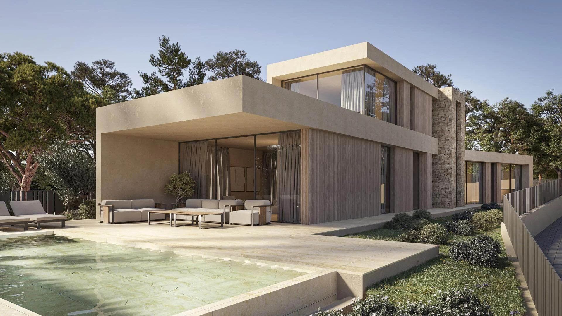 Moderne, nybygd luksusvilla nær sjøen i Moraira&#13;&#13;Moderne stil og minimalistisk design&#13;Denne moderne, nybygde villaen i Moraira skiller seg ut med sin minimalistiske arkitektur, elegante linjer og en harmonisk kombinasjon av materialer som naturstein, tre og glass. Bare 300 meter fra sjøen tilbyr den et lyst og sofistikert miljø, med store vinduer fra gulv til tak som knytter interiøret perfekt sammen med uteområdene og gir rikelig med naturlig lys hele dagen.&#13;&#13;Åpne rom og middelhavsinspirert uteliv&#13;Boligen er fordelt på to etasjer og tilbyr åpne rom designet for komfort og middelhavsstil. Den åpne stuen og spisestuen åpner direkte ut mot terrassene og den private bassenget, og skaper et perfekt rom for å slappe av, sole seg eller nyte kvelder utendørs. Uteområdet tilbyr en elegant overbygd stue, solterrasse og en velstelt hage som garanterer privatliv og ro.&#13;&#13;Funksjonell planløsning og førsteklasses finish&#13;Denne villaen har 3 soverom, 2 bad og 1 gjestetoalett. I første etasje ligger to soverom, et bad, et toalett og de romslige fellesarealene, inkludert et fullt utstyrt åpent kjøkken, vaskerom og spiskammer. I andre etasje ligger hovedsuiten, et privat rom med eget bad, garderobe og en romslig terrasse på 67 m2 hvor du kan nyte den åpne utsikten og den sjarmerende naturen. Det er mulig å legge til en kjeller på forespørsel, ideelt for å lage et treningsstudio, en kinosal eller ekstra lagringsplass.&#13;&#13;Privilegert beliggenhet i Moraira&#13;Denne eiendommen ligger i et rolig boligområde, nær Playa La Galera og med supermarked og tjenester i kort avstand, og tilbyr utmerkede forbindelser til de viktigste severdighetene på den nordlige Costa Blanca. Moraira er kjent for sin middelhavsjord, strender med krystallklart vann, marina, turstier og restauranter med høy kvalitet.&#13;&#13;Severdigheter i nærheten:&#13;Alicante flyplass 92 km&#13;Valencia flyplass 125 km&#13;Ifach golfklubb 4 km&#13;Moraira marina 2 km&#13;&#13;En unik mulighet på Costa Blanca&#13;Denne villaen er perfekt som permanent bolig, feriebolig eller premium investering i et av de mest eksklusive områdene i Middelhavet. Kontakt oss i dag for mer informasjon og avtal en visning.&#13;