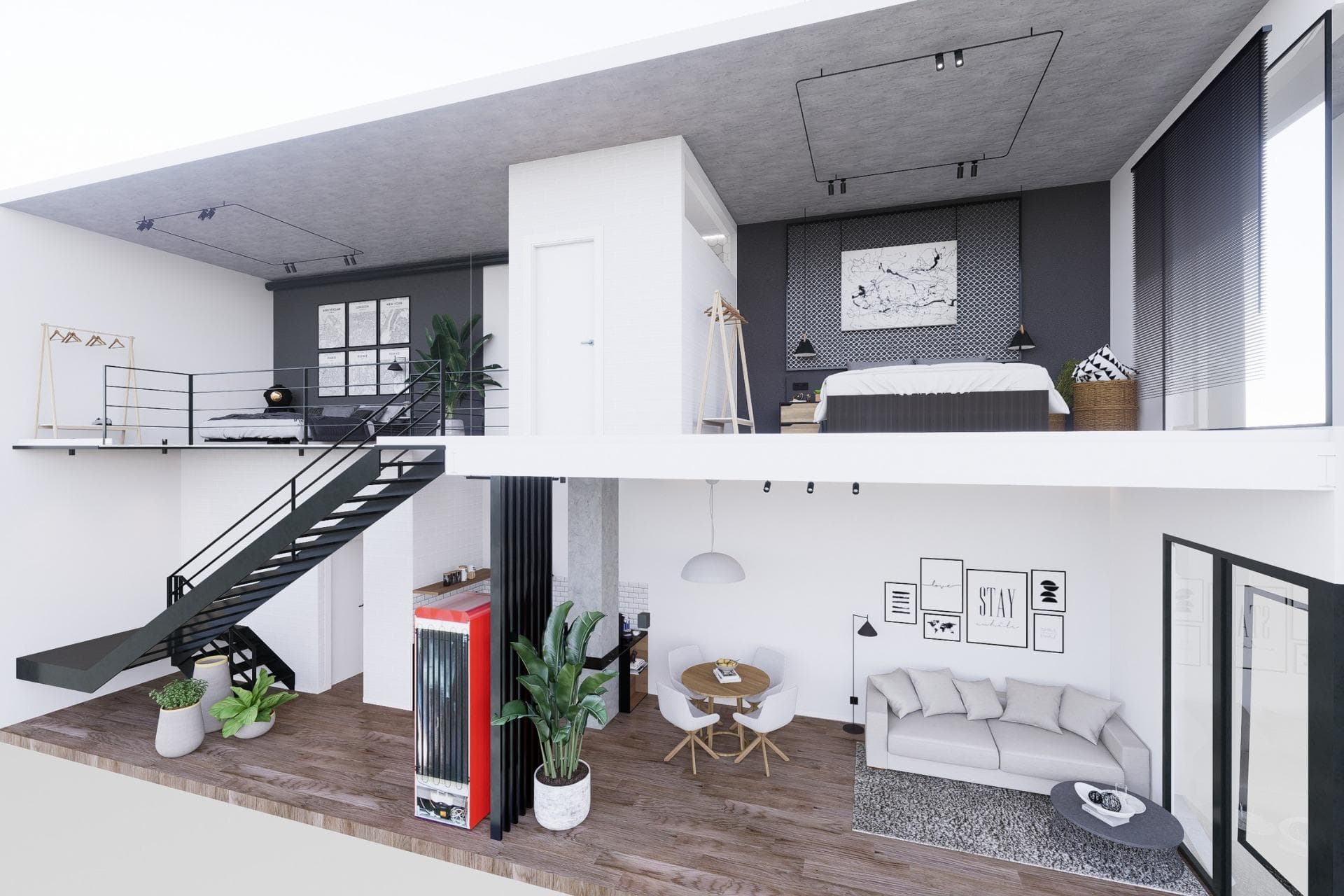 Modern Duplex Loft Apartments in the Heart of Alicante&#13;&#13;Exclusive New Development in the Benalúa Neighborhood&#13;Discover an exceptional opportunity to own a stylish duplex loft apartment in Benalúa, one of the most vibrant and well-connected districts of Alicante. This unique project transforms six unused commercial units into contemporary residential lofts, offering a modern urban lifestyle just 1 km from the Mediterranean coast. Benalúa is known for its local shops, cafés, cultural activity, and its proximity to the city center, making it a highly sought-after area for both residents and investors.&#13;&#13;Contemporary Loft-Style Design&#13;Each home has been completely redesigned to offer a fresh, open and elegant living space. The promotion includes 1 and 2 bedroom duplex lofts with 2 bathrooms, all featuring impressive double height areas that enhance natural light and provide a true loft ambiance. The upper floor hosts a bedroom and full bathroom, creating privacy and comfort.&#13;&#13;With independent access from the street and private terrace, every apartment blends modern architecture with practical living. High-quality finishes, contemporary layouts and bright interiors make these lofts a standout choice for those seeking style and functionality.&#13;&#13;Comfort and Community Amenities&#13;Residents will enjoy access to a community swimming pool located within the building, providing a relaxing and refreshing atmosphere for warm Mediterranean days. The private terraces and independent entrances add an extra layer of convenience and exclusivity.&#13;&#13;Prime Location Close to Key Points of Interest&#13;Perfectly situated for both living and investment, the development is surrounded by essential services and major attractions:&#13;Alicante Beachfront: 1 km&#13;Renfe Train Station: 0.8 km&#13;El Corte Inglés Shopping Center: 0.7 km&#13;Alicante Justice Palace: 0.5 km&#13;Alicante Airport: 12 km&#13;Alicante Marina and Port: 2 km&#13;Golf Courses (Alicante Golf): 7 km&#13;&#13;The area offers excellent public transport connections, cultural venues, green areas and easy access to the city’s beautiful beaches.&#13;&#13;A Smart Investment in Alicante’s Coastal Lifestyle&#13;Whether you are looking for a primary home, a holiday property or an investment with strong rental potential, these duplex loft apartments in Benalúa represent a unique opportunity in one of Alicante’s most promising areas.&#13;&#13;Contact us today to reserve your exclusive loft and enjoy modern living in the heart of Alicante.&#13;