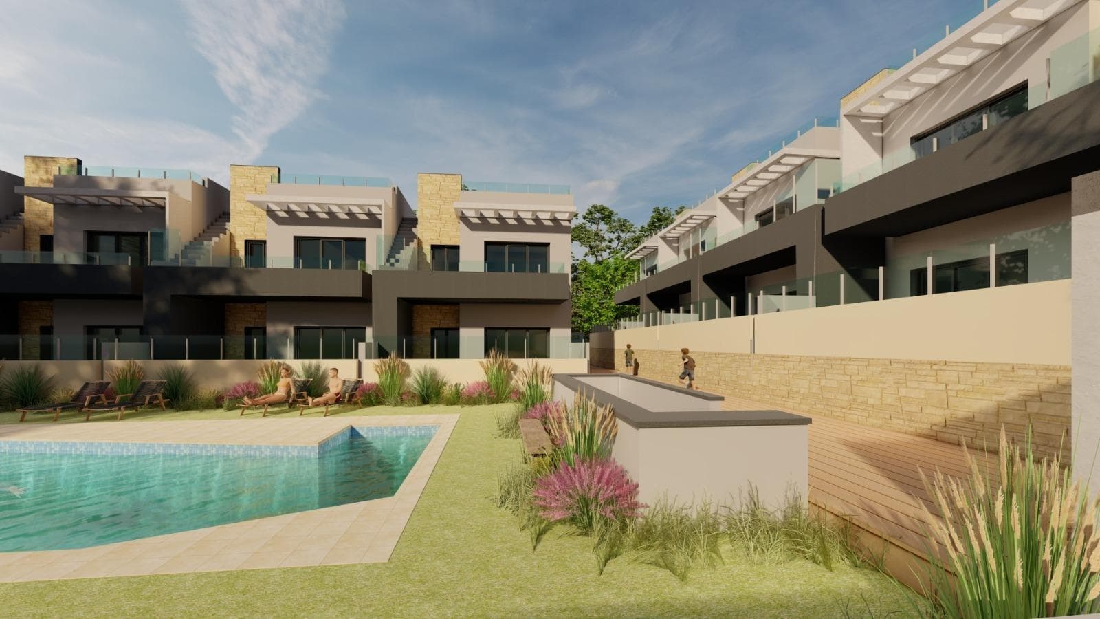 Новые бунгало на продажу в Бигастро Современная жизнь на юге Коста-БланкиЭксклюзивный комплекс из 14 современных домовОткройте для себя новый жилой проект из 14 современных бунгало, расположенных в Бигастро, Аликанте. Расположенный в развивающемся районе города, в нескольких минутах ходьбы от центра, этот комплекс предлагает комфорт, стиль и отличное соотношение цены и качества в спокойной средиземноморской обстановке. Каждый дом спроектирован с использованием высококачественных отделочных материалов и функциональной планировки, идеально подходящей как для постоянного проживания, так и для отдыха.Современные дома с выбором планировок на первом или верхнем этажеПроект предлагает просторные дома с 3 спальнями и 2 ванными комнатами, включая ванную комнату в главной спальне. Покупатели могут выбрать между бунгало на первом этаже с большими частными террасами или квартирами на верхнем этаже с террасой и частным солярием на крыше с открытым видом. Все дома включают подземное парковочное место и кладовую, что обеспечивает максимальное удобство.Комфорт, дизайн и энергоэффективностьКаждый бунгало имеет открытую кухню, интегрированную в гостиную, встроенные шкафы, частную террасу и предварительную установку канального кондиционера. Горячая вода поставляется эффективной аэротермальной системой, обеспечивающей более низкое потребление энергии. Комплекс также включает в себя просторный общий бассейн, окруженный красивыми ландшафтными садами, идеально подходящий для отдыха и наслаждения солнечным климатом Коста-Бланки.Выгодное расположение с отличным транспортным сообщениемБигастро — очаровательный городок в регионе Вега-Баха, известный своей спокойной атмосферой, местными удобствами и отличным транспортным сообщением. Из этого жилого района жители могут легко добраться доЦентра города Бигастро 0,5 кмОриуэла 5 кмПлайяс-де-Гуардамар-дель-Сегура 15 кмТоргового центра Zenia Boulevard 20 кмМеждународного аэропорта Аликанте 48 кмБольница Вега-Баха — 10 кмАвтомагистраль AP 7 обеспечивает быстрый доступ к Аликанте, Мурсии и прилегающим прибрежным городам, что делает Бигастро идеальным местом как для проживания, так и для поездок на работу.Растущий район со всеми необходимыми услугамиВ Бигастро есть супермаркеты, школы, спортивные сооружения, парки и множество местных магазинов и ресторанов. Сочетание удобства, спокойной обстановки и отличного транспортного сообщения сделало этот район все более популярным местом проживания как для местных жителей, так и для иностранных покупателей.Обеспечьте себе новый дом в Бигастро сегодняЕсли вы ищете современное место для отдыха или комфортное жилье на весь год, этот новый строительный проект в Бигастро — возможность, которую нельзя упустить. Свяжитесь с нами сейчас, чтобы получить дополнительную информацию или договориться о просмотре.