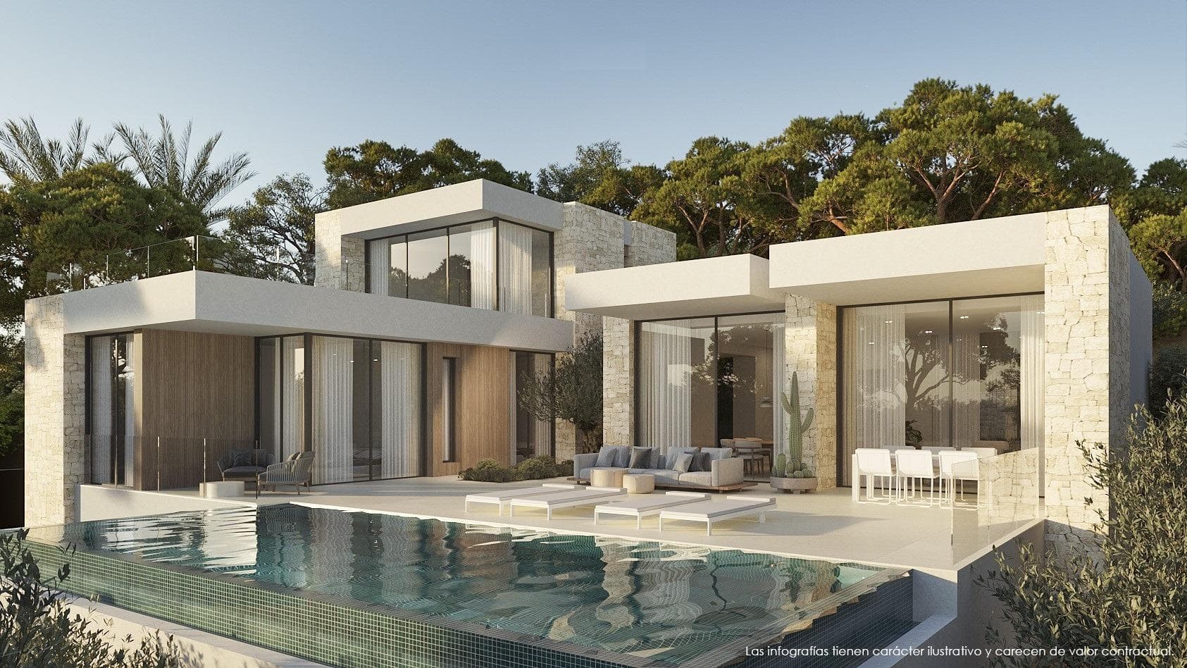 Luxury New Build Villa with Sea Views in San Jaime, BenissaExclusive Residence in a Prime Costa Blanca LocationLocated in the prestigious San Jaime area of Benissa, this exceptional new build villa offers sea views, privacy and contemporary Mediterranean design just 2 km from the beach. Set on a quiet cul de sac, the property guarantees tranquility while remaining close to essential services and leisure facilities on the Northern Costa Blanca.San Jaime is one of the most sought after residential zones in Benissa Costa, known for its elegant villas, green surroundings and proximity to golf courses, beaches and charming coastal towns. The villa sits on a generous 1021 m2 plot with a total built area of 351 m2 and is currently under construction with the structure completed.Thoughtfully Designed Over Three LevelsThis modern villa is distributed across three carefully planned floors, combining functionality with refined aesthetics.The entrance level integrates a private garage, laundry area and technical room, ensuring that practical spaces are discreetly incorporated into the overall design.On the main floor, the open plan living and dining area connects seamlessly with a fully equipped kitchen, creating a bright and welcoming atmosphere ideal for everyday living and entertaining. This level also features two spacious bedrooms, each with its own en suite bathroom.The outdoor terrace and private swimming pool extend the living space, offering an ideal setting to relax, dine and enjoy the Mediterranean climate with beautiful sea views.The upper floor is dedicated to the master suite, complete with en suite bathroom and direct access to a large open terrace where you can enjoy panoramic views and peaceful sunsets.Premium Specifications and Modern ComfortThe villa is delivered with high quality finishes and advanced systems to ensure maximum comfort and efficiency, including:Fully furnished kitchen with appliancesDesigner bathrooms with furnitureElectric blindsVideo intercom and alarm systemAerothermal system for hot water and underfloor heatingFully installed ducted air conditioningPrime Location Near Golf, Beaches and ServicesThe property is located next to Club de Golf Ifach and close to the popular Pepe La Sal supermarket. The coastline and coves of Benissa Costa are just 2 km away.Distances to Key Points of InterestBeach 2 kmMoraira 5 kmCalpe 8 kmClub de Golf Ifach 0.5 kmAlicante Airport 80 kmValencia Airport 110 kmSecure Your Dream Villa in Benissa CostaThis outstanding villa combines modern architecture, sea views and a privileged location in San Jaime. Contact us today for more information or to arrange a private viewing of this exclusive new build property in Benissa.