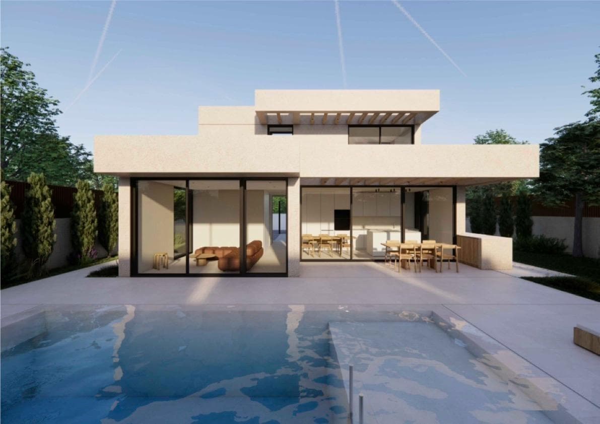 Nybygget luksusvilla med havutsikt i La Alberca PolopModerne design i fredelige fjellomgivelserDenne eksepsjonelle nybyggede villaen ligger i La Alberca, et rolig boligområde i fjellene i Polop. Omgitt av skog og natur, tilbyr eiendommen panoramautsikt over Middelhavet, fjellene og den historiske byen Polop. Villaen er designet med vertikal arkitektonisk eleganse og kombinerer privatliv, funksjonalitet og sømløs innendørs og utendørs livsstil.Polop er en sjarmerende landsby på Costa Blanca, kjent for sin tradisjonelle atmosfære og naturlige skjønnhet. Villaen ligger i nærheten av alle tjenester i La Nucia, inkludert butikker, restauranter, idrettsanlegg og skoler. Strendene og livlige kystbyer som Benidorm og Altea ligger bare 15 minutter unna.Gjennomtenkt utforming fordelt på tre etasjerHovedetasjen ønsker deg velkommen med en entré med innebygd garderobe og gjestetoalett. Denne etasjen har ett soverom med eget bad og vinduer fra gulv til tak som kan åpnes opp mot en privat sideterrasse. Den lyse, åpne stuen og spisestuen har direkte tilgang til en pergola-overbygd terrasse og det private saltvannsbassenget, noe som skaper en harmonisk livsstil både innendørs og utendørs.Øverste etasje er dedikert utelukkende til master suite. Dette private nivået tilbyr et soverom med eget bad og tilgang til en spektakulær 40 m2 terrasse og fantastisk panoramautsikt over havet og fjellene, noe som sikrer maksimal privatliv og komfort.Kjelleren har to ekstra soverom med store vinduer med utsikt over en vakkert designet forsenket gårdsplass som fyller rommet med naturlig lys. Et felles bad, fullt utstyrt vaskerom med Haier-apparater og to romslige tekniske rom og oppbevaringsrom fullfører denne etasjen.Førsteklasses funksjoner og energieffektivitetVillaen har høykvalitets finish og avanserte systemer, som for eksempel:Sentral kjøkkenøy med integrerte BOSCH-apparaterBenkeplater i naturstein innendørs og utendørsPanoramavinduer med solbeskyttet forsterket glassMitsubishi aerotermisk klimaanleggForhåndsinstallert gulvvarmeEnergieffektivitetsklasse AForhåndsinstallert for smarthussystemPrivat parkering for to bilerDen anlagte middelhavshagen med automatisk vanning og en elegant gårdsplass på lavere nivå forbedrer privatlivet og avslapningen. Taket er forberedt for installasjon av solcellepaneler.Utmerket beliggenhet og avstanderPolop sentrum 2 kmLa Nucia 4 kmBenidorm-strendene 12 kmAltea 10 kmVillaitana Golf 14 kmAlicante lufthavn 65 kmOppdag ditt private fristed i PolopDenne moderne villaen med havutsikt tilbyr design, privatliv og komfort i en av de mest attraktive naturlige omgivelsene på Costa Blanca. Kontakt oss i dag for å avtale en privat visning og sikre deg ditt nye hjem i La Alberca Polop.