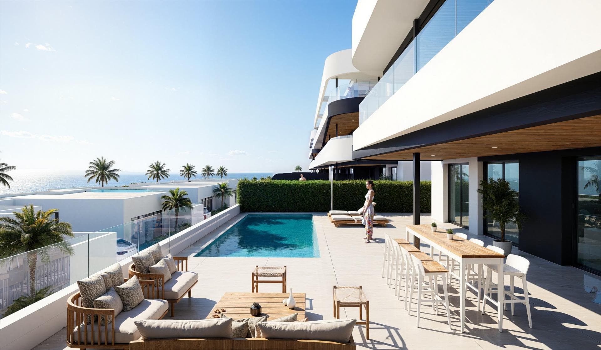 New Build Golf Front Apartments and Villas in La Serena Golf Los AlcazaresExclusive Residential Development Frontline to La Serena GolfDiscover this exceptional new build residential development located frontline to La Serena Golf in Los Alcazares, one of the most desirable coastal towns on the Costa Calida. This exclusive community offers a premium lifestyle surrounded by nature, open views and direct access to a renowned 18 hole golf course known for its flat terrain, scenic lakes and technical challenges.Ideally situated just 1.7 km from the beaches of the Mar Menor and the town center, residents can enjoy both tranquility and easy access to restaurants, shops and all essential services. Los Alcazares is well known for its relaxed atmosphere, long promenades and warm shallow waters, making it perfect for year round living or holiday stays.Modern Apartments with Terraces and Private SolariumsThe development includes 36 contemporary apartments distributed across four blocks. Buyers can choose between two or three bedroom layouts with two bathrooms, including an en suite.Ground floor apartments feature spacious terraces with the option to add a private pool. Middle floor units offer generous outdoor terraces, while penthouses include private solariums ideal for sunbathing and outdoor dining.All apartments include underground parking and a storage room with elevator access. The community also offers beautifully landscaped Mediterranean gardens and a large communal swimming pool for residents to enjoy.Stylish Single Level Villas with Private PoolIn addition to the apartments, the development offers nine exclusive single level villas. These homes feature three bedrooms, two bathrooms and an additional guest toilet, all designed to provide seamless indoor and outdoor living.Each villa includes a private swimming pool, garden, storage room and private parking. A spacious open basement provides additional flexible space that can be adapted to suit individual needs such as a gym, entertainment area or extra storage.High Quality Finishes and Energy Efficient DesignAll properties are built with high quality materials and modern specifications. Features include aluminum exterior carpentry with thermal break, fully equipped bathrooms with vanity units and glass shower screens, and pre installation for ducted air conditioning and furnished kitchens in apartments.Villas come with fully installed air conditioning systems and fully equipped kitchens with appliances. Elevators are available in apartment blocks, ensuring comfort and accessibility.Prime Location Close to Golf, Beaches and AmenitiesThis development offers excellent connectivity to key points of interest. Murcia International Airport is 35 km away and Alicante Airport is 95 km. The marina of Los Alcazares is just 2 km away, Dos Mares shopping center is 15 km and Roda Golf is only 4 km from the development. Cartagena city center is located 25 km away.Ideal Investment and Mediterranean Lifestyle OpportunityThis golf front development offers a unique opportunity to enjoy modern living in a privileged setting close to both the sea and golf.Contact us today to receive more information or to arrange a viewing and find your perfect home in Los Alcazares.