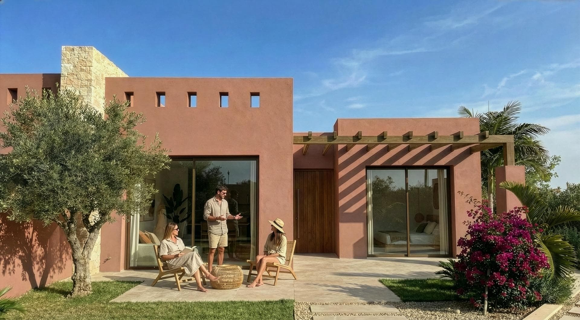 Nybyggede villaer på El Alba Mediterranean Resort i Torre PachecoModerne livsstil i et voksende turistmålOppdag dette eksklusive nybyggprosjektet som består av kun 6 eneboliger og tomannsboliger, beliggende på El Alba Mediterranean Resort i Torre Pacheco, Murcia. Dette fremadstormende boligområdet kombinerer moderne arkitektur, fritidsfasiliteter og en avslappet middelhavsstil. Beliggenheten mellom golfklubben Terrazas de la Torre og byen Roldán tilbyr ro uten å ofre nærheten til alle nødvendige fasiliteter, som supermarkeder, restauranter, barer og banker.Moderne villaer med privat uteområdeDisse moderne villaene er i én etasje og har 2 soverom og 2 bad, hvorav det ene er en-suite. Hver bolig har et åpent kjøkken og stue, designet for å maksimere naturlig lys og komfort. Hjørnetomtene har en privat hage med svømmebasseng og parkeringsplass.Interiøret er stilig og funksjonelt, noe som gjør disse boligene ideelle for permanent opphold, feriebruk eller som investering. Soverommene er utstyrt med innebygde garderober med skuffer, og badene leveres fullt utstyrt med speilskap og dusjvegger.Spesifikasjoner og finish av høy kvalitetAlle villaene er bygget etter en høy standard, med materialer og finish av topp kvalitet. Kjøkkenene er fullt utstyrt med hvitevarer, mens Porcelanosa-finish er brukt i kjøkken, bad og flislegging, noe som gir et snev av luksus. Andre tilleggsfunksjoner inkluderer utvendige vinduer med termisk isolasjon og doble vinduer, motoriserte persienner i soverommene og forhåndsinstallasjon for kanalisert klimaanlegg.Fasiliteter i komplekset og lokale tilbudAlba Mediterranean Resort tilbyr et utmerket utvalg av fellesfasiliteter designet for alle aldersgrupper. Beboerne kan nyte et klubbhus med restaurant og avslapningsområde, et felles svømmebasseng, en bowlinghall, paddle-tennisbaner og et lekeområde for barn. Et lite kjøpesenter er for tiden under bygging i komplekset, noe som vil gi ytterligere bekvemmelighet med butikker og tjenester i nærheten av hjemmet.Utmerket beliggenhet nær golfbaner, strender og flyplasserKomplekset er omgitt av flere prisbelønte golfbaner, noe som gjør det til et attraktivt valg for golfentusiaster. Strendene ved Mar Menor ligger rundt 15 km unna og byr på rolige farvann og et bredt utvalg av vannsport. Murcia internasjonale lufthavn ligger bare 20 km unna, mens Cartagena ligger rundt 30 km unna og byen Murcia rundt 40 km. Alicante lufthavn ligger omtrent 90 km unna. Enkel tilgang til motorveinettet gjør det mulig å reise raskt og praktisk gjennom hele regionen.Ditt nye hjem på Costa CálidaDisse nybygde villaene på El Alba Mediterranean Resort tilbyr utmerket valuta for pengene, et moderne design og en strategisk beliggenhet nær golfbaner, strender og fasiliteter. Kontakt oss i dag for mer informasjon eller for å avtale en visning og sikre deg en plass i dette spennende nye prosjektet i Torre Pacheco.