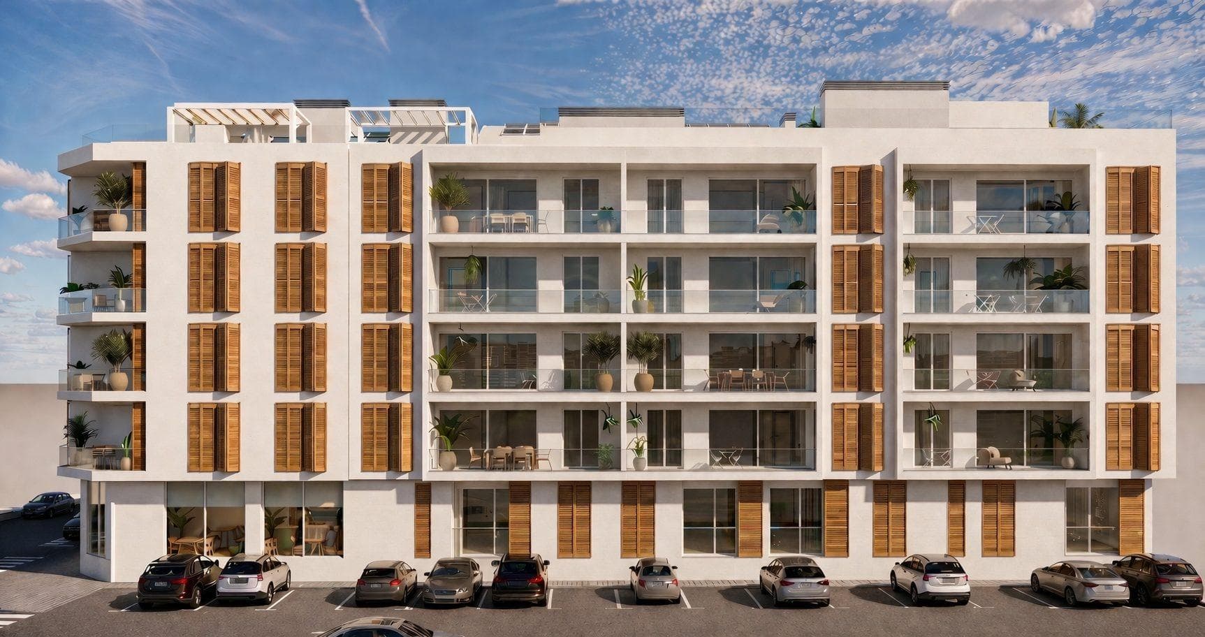 Tourist Apartments Near the Beach in Lo Pagán-San Pedro del Pinatar: Investment Opportunity on the Costa CálidaPrime Coastal Location in Lo PagánDiscover this new development of 44 fully furnished tourist apartments located in Lo Pagán, San Pedro del Pinatar, one of the most popular destinations on the Costa Cálida. Just 800 meters from the beach, this residential complex offers the perfect balance between relaxation, coastal lifestyle and investment potential. The area is known for its proximity to both the Mar Menor and the Mediterranean Sea, offering calm waters, marinas and a wide range of water sports. Lo Pagán also features a lively promenade with restaurants, cafés and shops, as well as the famous natural mud baths that attract visitors all year round.Modern Apartments Designed for Comfort and FlexibilityThe development offers a variety of layouts to suit different needs. Buyers can choose between spacious studio apartments with 1 bathroom and terrace, or larger units with 2 bedrooms and 2 bathrooms, including an ensuite, all with private outdoor terraces. Each apartment has been carefully designed to maximize comfort, functionality and natural light.All properties are delivered fully furnished and equipped with appliances, making them ready for immediate use or rental. The interiors reflect a modern style with quality finishes, ensuring a comfortable and stylish living environment just minutes from the sea.High Quality Features and Smart LivingThese apartments include ducted air conditioning fully installed, aerothermal system for hot water and fully equipped bathrooms with furniture, mirrors and shower screens. In addition, the building and individual homes benefit from smart lock systems, enhancing security and convenience. Some units also include underground or outdoor parking spaces and storage rooms, depending on the property.Resort Style Amenities for Relaxation and WellbeingResidents and guests can enjoy excellent communal facilities, including a rooftop swimming pool with solarium, perfect for relaxing under the Mediterranean sun. The complex also features a gym and an on site café, creating a comfortable and social environment ideal for both holidays and longer stays.Excellent Connectivity and Nearby Points of InterestLo Pagán Beach 0.8 kmMar Menor 0.8 kmSan Pedro del Pinatar center 2 kmDos Mares Shopping Center 3 kmLo Romero Golf 10 kmMurcia International Airport 35 kmAlicante Airport 75 kmPort of San Pedro Marina 2 kmSmart Investment with Rental ManagementThese tourist apartments offer an excellent investment opportunity, with VAT deductible and a professional management company handling rentals when the property is not in use. This ensures a hassle free ownership experience and attractive rental returns.Secure Your Property on the Costa CálidaWhether you are looking for a holiday home, a rental investment or both, these apartments in Lo Pagán offer location, quality and profitability. Contact us today for more information or to arrange a viewing and secure your new property by the sea.