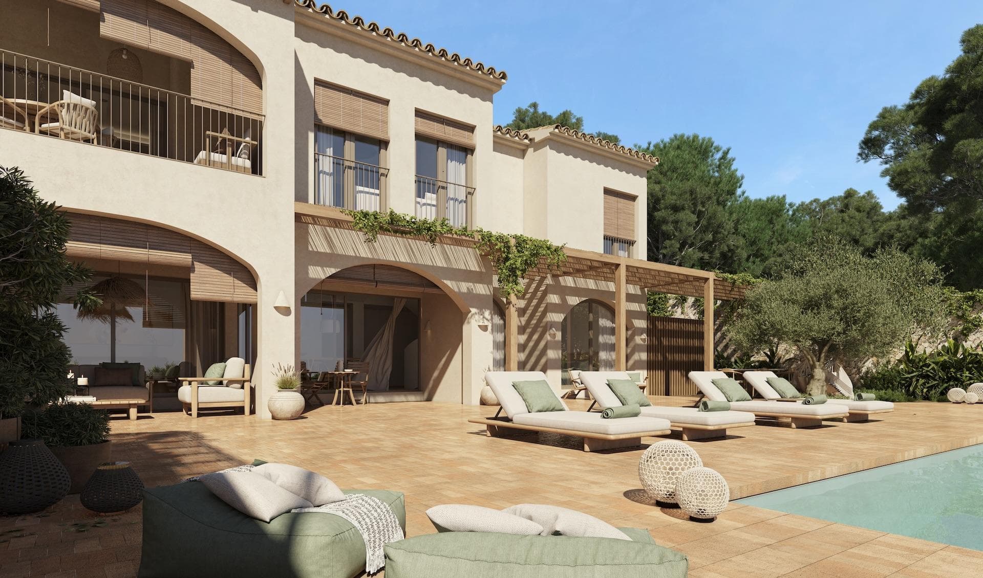 Una casa con alma, una casa que acogeCuenta la leyenda que, hace mucho tiempo, en las colinas de Benissa, donde los pinos susurraban a la brisa marina, un pastor subía cada mañana al punto más alto para saludar al sol naciente. Creía que la luz dorada del sol era una bendición, y dejaba una pequeña piedra en el camino a modo de ofrenda. Con el paso de los años, un rastro de piedras conducía desde las colinas hasta la orilla, guiando a los viajeros con la promesa de la luz y el mar.Esta casa se erige donde descansa la última piedra, un hogar que honra el viaje, acoge la brisa y ofrece una vista que conecta la tierra con el horizonte infinito.Esta es una historia de transformación: un renacimiento arquitectónico que rinde homenaje al pasado al tiempo que abraza un estilo de vida sereno y contemporáneo. Enclavada en La Fustera, en un barrio consolidado a solo 800 m de la playa y a unos pasos de los restaurantes y del ritmo de la vida cotidiana, esta casa se alza silenciosamente tras un muro de vegetación, donde antaño se extendía ininterrumpidamente el bosque.Un hogar renacido del pasadoLa casa original, con sus paredes encaladas y sus líneas de tejado tradicionales, ofrecía la estructura de una vivienda mediterránea clásica. Hoy en día, ha sido completamente reinventada: una reinterpretación escultórica donde convergen la luz, el espacio y la naturaleza. La renovación abrió generosas ventanas, redefinió los espacios e introdujo materiales nobles y táctiles que transmiten tanto comodidad como autenticidad.En el exterior, la terraza se convierte en un remanso de paz: piscina, porche, cenas bajo las estrellas. El jardín circundante, aunque ahora está cuidado y diseñado, sigue susurrando el recuerdo del pinar que una vez se alzó aquí, invitándote a hacer una pausa y respirar.En el interior, las texturas son cálidas y terrosas, los tonos son suaves y naturales, y cada línea te lleva hacia el exterior: hacia los árboles, la brisa, el silencio.La casa, de dos plantas, ofrece 4 dormitorios con baños en suite, además de 2 baños adicionales. Un salón-cocina diáfano da acceso a un porche cubierto y a amplias terrazas abiertas dentro de una parcela de 1.070 m² con piscina privada y aparcamiento con espacio para 2 coches.Esta casa no es solo una reforma; es un retorno a un estilo de vida que se siente arraigado, consciente y maravillosamente sencillo.Con las mejores calidades y la última tecnología del mercado: alarma, aire acondicionado con sistema Airzone, aerotermia para agua caliente y climatización, y cocina equipada.Asegúrate la villa de tus sueños en La Fustera, Benissa Costa, y disfruta del mejor estilo de vida mediterráneo con un confort inigualable.