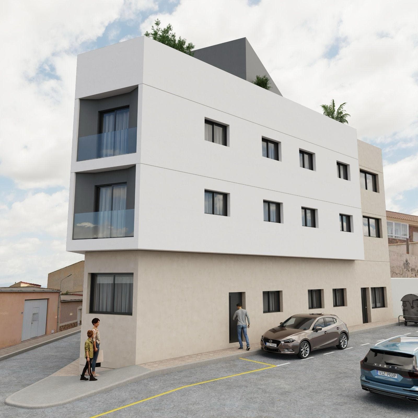 Apartamentos de nueva construcción en Mazarrón Moderna promoción boutique en La Vía, MazarrónDescubra esta exclusiva promoción residencial de nueva construcción situada en la popular zona de La Vía, en Mazarrón (Murcia), a solo 5 km del mar Mediterráneo. Este proyecto contemporáneo combina arquitectura moderna, funcionalidad y materiales de alta calidad, lo que lo convierte en una opción ideal como residencia permanente, vivienda vacacional o inversión inmobiliaria en la Costa Cálida.Con solo ocho viviendas, esta promoción boutique ofrece privacidad, comodidad y una ubicación privilegiada cerca de todos los servicios esenciales.Viviendas contemporáneas diseñadas para la vida cotidianaLa promoción cuenta con una selección de amplios apartamentos de dos dormitorios diseñados para maximizar la luz natural y el confort. La planta baja incluye dos viviendas con acceso independiente desde la calle. Una de ellas cuenta con dos dormitorios y dos baños, mientras que la segunda dispone de dos dormitorios y un baño. Una ventaja adicional de estas viviendas de la planta baja es que no tienen gastos de comunidad, lo que supone un importante ahorro a largo plazo.La primera y la segunda planta albergan seis apartamentos adicionales, con tres viviendas en cada nivel. Cada propiedad cuenta con dos dormitorios, un cuarto de baño y una luminosa zona de estar diáfana con cocina de estilo americano. Las cocinas se entregan sin amueblar, lo que permite a los propietarios personalizar el espacio según sus preferencias.Soláriums privados y prestaciones de calidadUna de las características más destacadas de esta promoción es el solárium privado en la azotea incluido con cada apartamento de las plantas superiores. Los residentes también disfrutarán de un trastero privado y una zona de lavandería situados en la azotea, lo que crea un espacio exterior práctico y versátil, perfecto para relajarse, recibir invitados o disfrutar del sol mediterráneo durante todo el año.El edificio está equipado con un ascensor para facilitar el acceso a todas las plantas y ofrece cuatro plazas de garaje opcionales disponibles con un coste adicional.Las especificaciones de alta calidad incluyen una puerta de entrada de seguridad reforzada, carpintería exterior con doble acristalamiento tipo Climalit, sistema de agua caliente aerotérmico, videoportero y preinstalación para aire acondicionado por conductos.Excelente ubicación en MazarrónMazarrón es una de las localidades más atractivas de la Región de Murcia, que ofrece un ambiente tradicional español combinado con excelentes servicios y fácil acceso a la costa. Los residentes disfrutan de supermercados, colegios, instalaciones deportivas, servicios sanitarios, restaurantes y tiendas locales, todo ello a poca distancia.Distancias a los principales puntos de interés:Playas del Puerto de Mazarrón: 5 kmCamposol Golf Resort: 15 kmCiudad de Cartagena: 35 kmAeropuerto Internacional de Murcia: 40 kmAeropuerto Internacional de Alicante: 125 kmSu nuevo hogar en la Costa CálidaEsta exclusiva promoción ofrece una oportunidad única de adquirir un moderno apartamento en una de las zonas residenciales más consolidadas de Murcia. Combinando una construcción de calidad, espacios exteriores privados y una excelente ubicación cerca del mar, estas viviendas son perfectas para vivir todo el año, pasar las vacaciones o como inversión.Póngase en contacto con nosotros hoy mismo para obtener más información y asegúrese su nuevo hogar en Mazarrón antes de que se agote esta colección limitada de apartamentos.