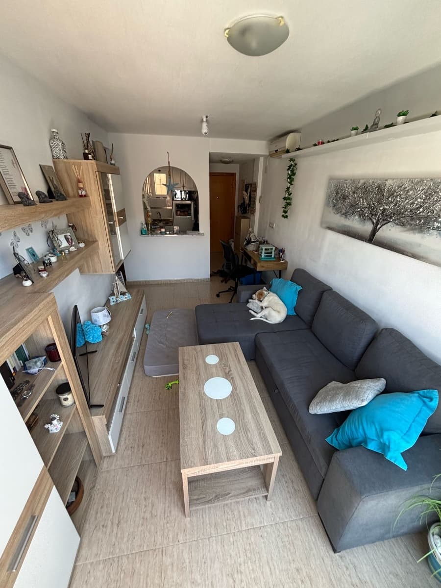 Este acogedor apartamento de 1 dormitorio tiene una ubicación ideal en el centro de Torrevieja, a poca distancia de todos los servicios como tiendas, restaurantes y transporte público. Ubicado en el quinto piso de un edificio bien mantenido con ascensor, aquí podrá disfrutar de paz, luz y comodidad.

 El apartamento está orientado al sur y tiene una hermosa terraza de 12m², perfecta para disfrutar del sol todo el año. ¡El edificio fue pintado completamente hace poco y brilla como nuevo nuevamente!

 En su interior encontrará una distribución práctica con un espacio de estar luminoso, una cocina totalmente equipada y electrodomésticos modernos, que incluyen lavadora, secadora, microondas combinado y refrigerador: todo está incluido.

 Además, el apartamento dispone de un práctico trastero de 6m², ideal para bicicletas, material de playa o almacenamiento extra. Los residentes pueden utilizar la piscina comunitaria y se puede alquilar una plaza de aparcamiento si es necesario.

 A solo 2 km de la playa y 44 km del aeropuerto de Alicante, este es el lugar perfecto para vacaciones, alquileres o como base permanente bajo el sol español.

 📍Orientación sur 🏊 Piscina comunitaria 🛏️ 1 dormitorio 🚗Posibilidad de alquilar plaza de parking 📦 6m² de espacio de almacenamiento ✈️ A sólo 44 km del aeropuerto 🌊 A 2 km de la playa 🛠️ Incluye todos los dispositivos

 ¡No pierdas esta oportunidad y planifica tu visita pronto!